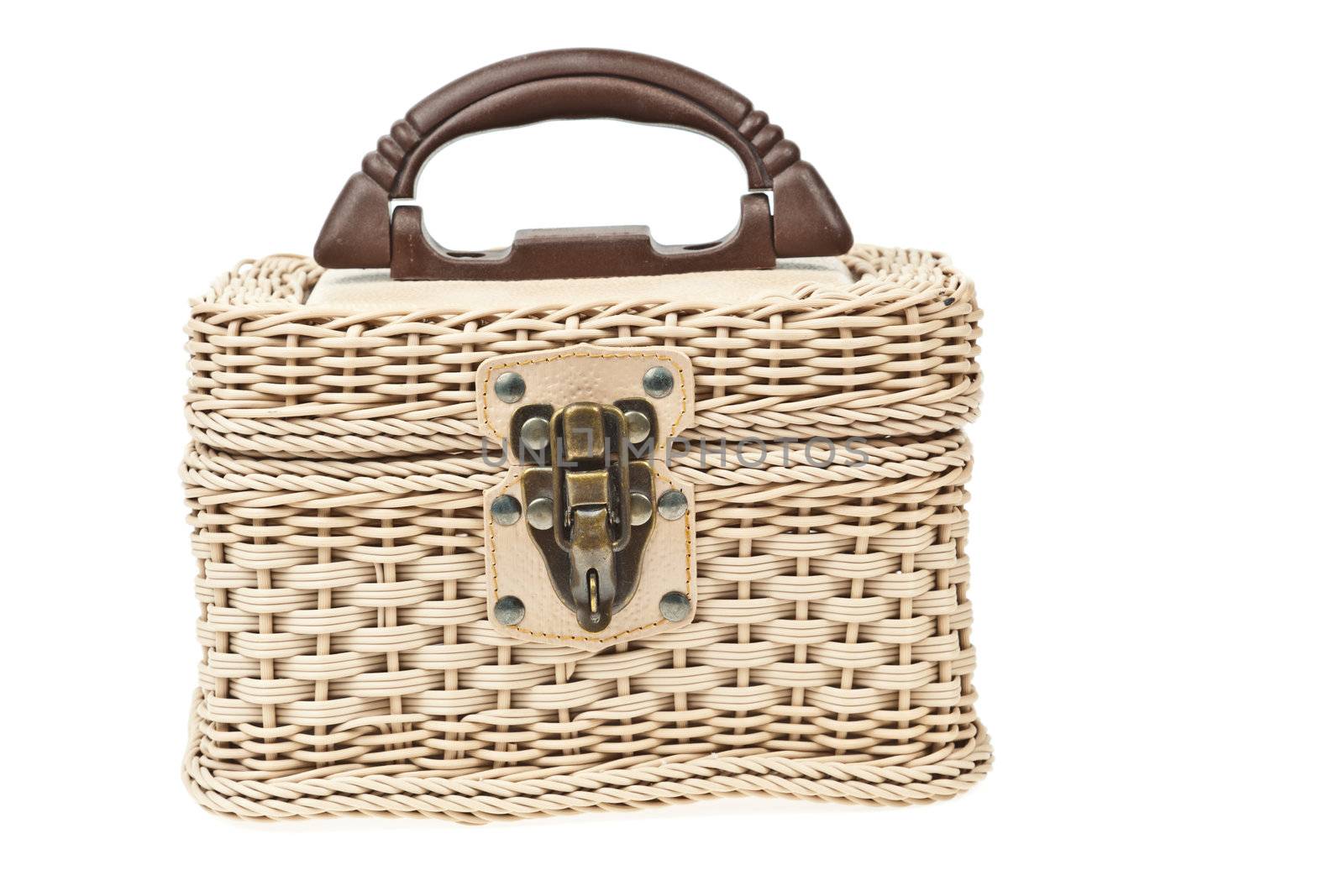 Basket, plastic wicker with protector