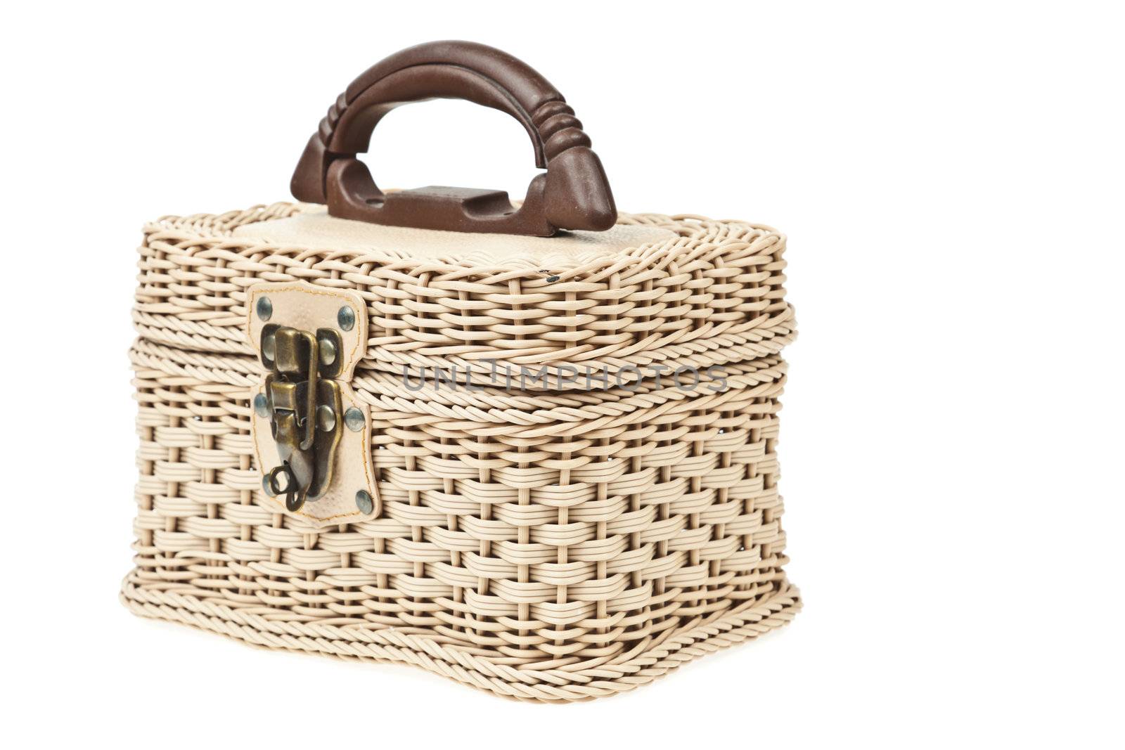 Basket, plastic wicker with protector