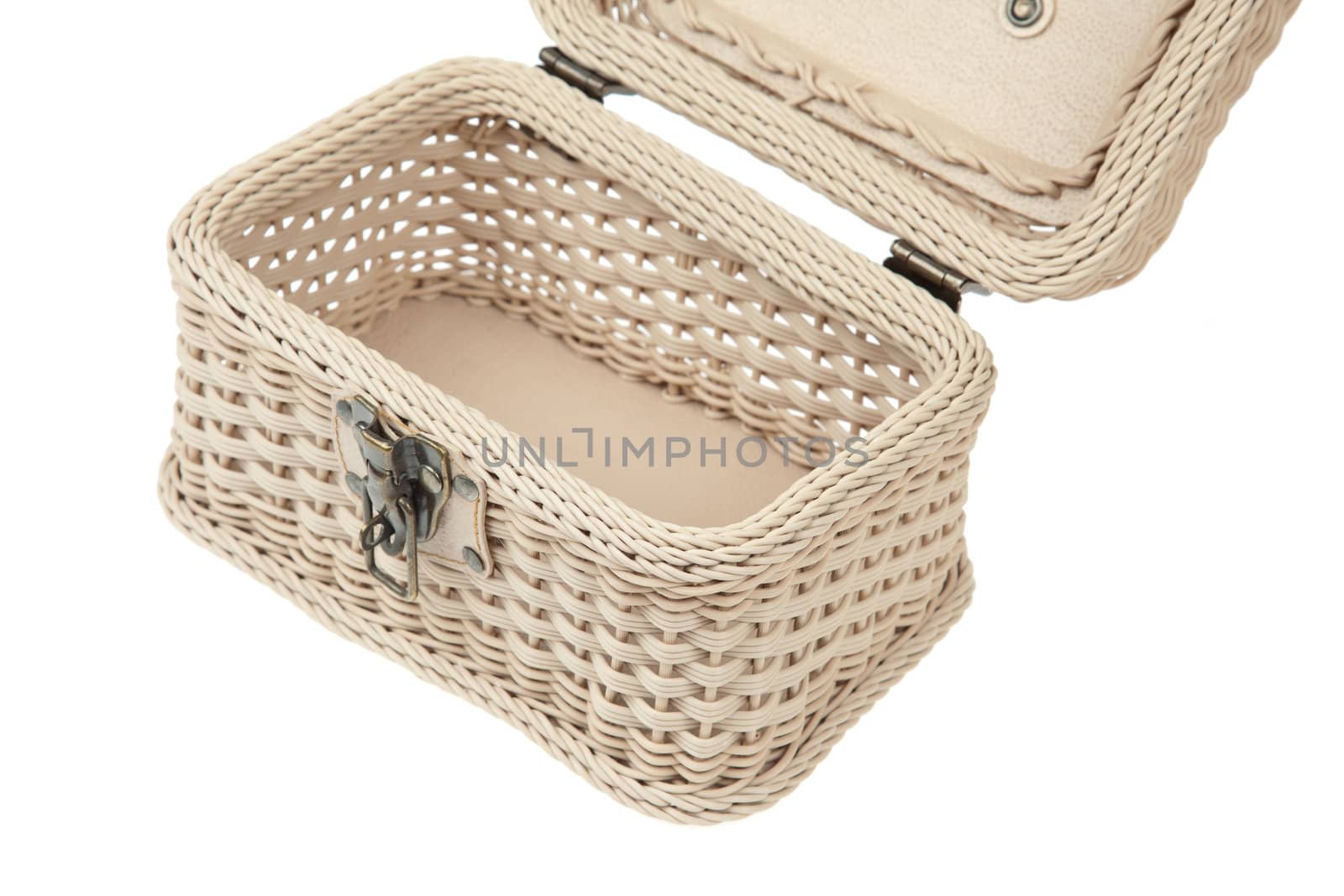 Basket, Open plastic wicker basket by FrameAngel