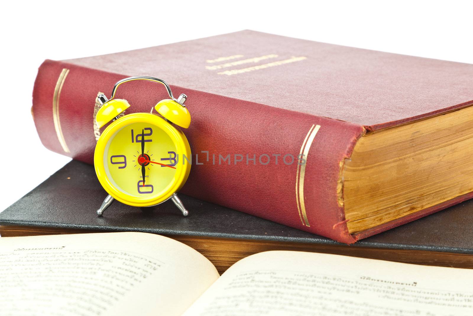 Clock and book as time management concept by FrameAngel