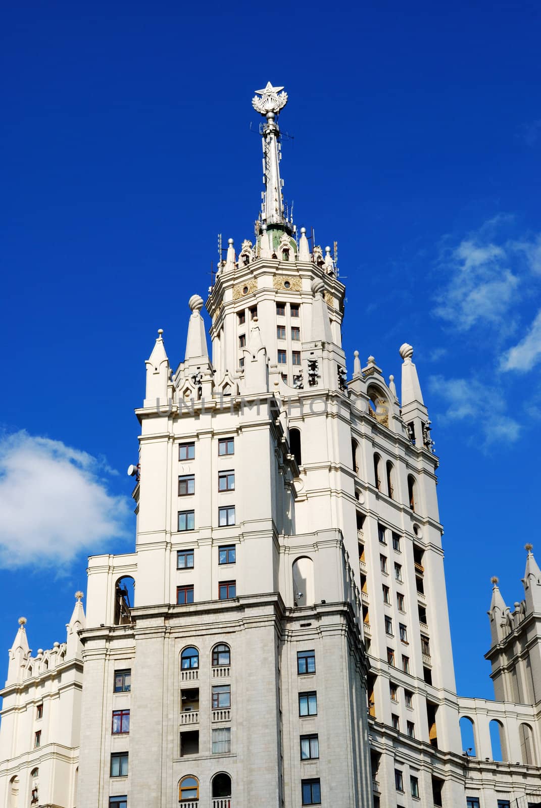 soviet time sky-scraper in moscow