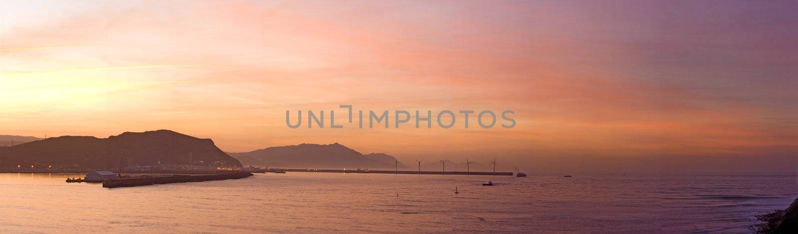 Calm image of the rocks in the sea shore