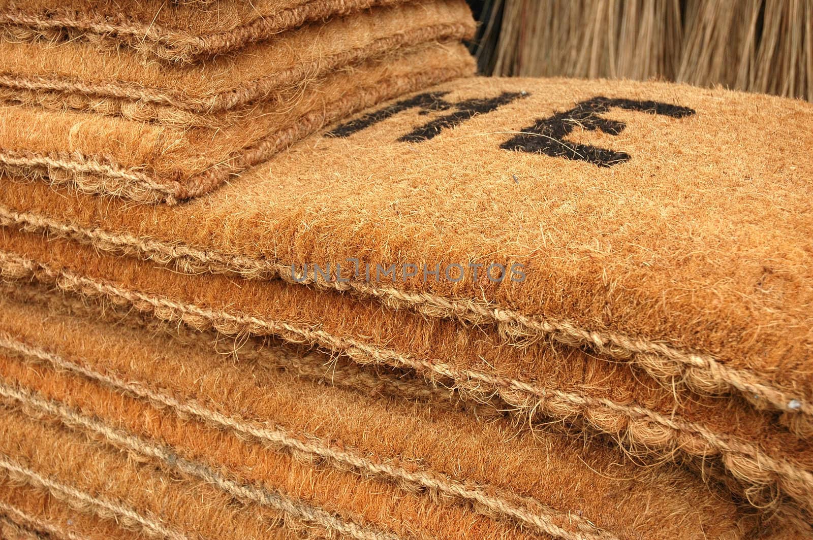 traditional hand made rug from coconut tree