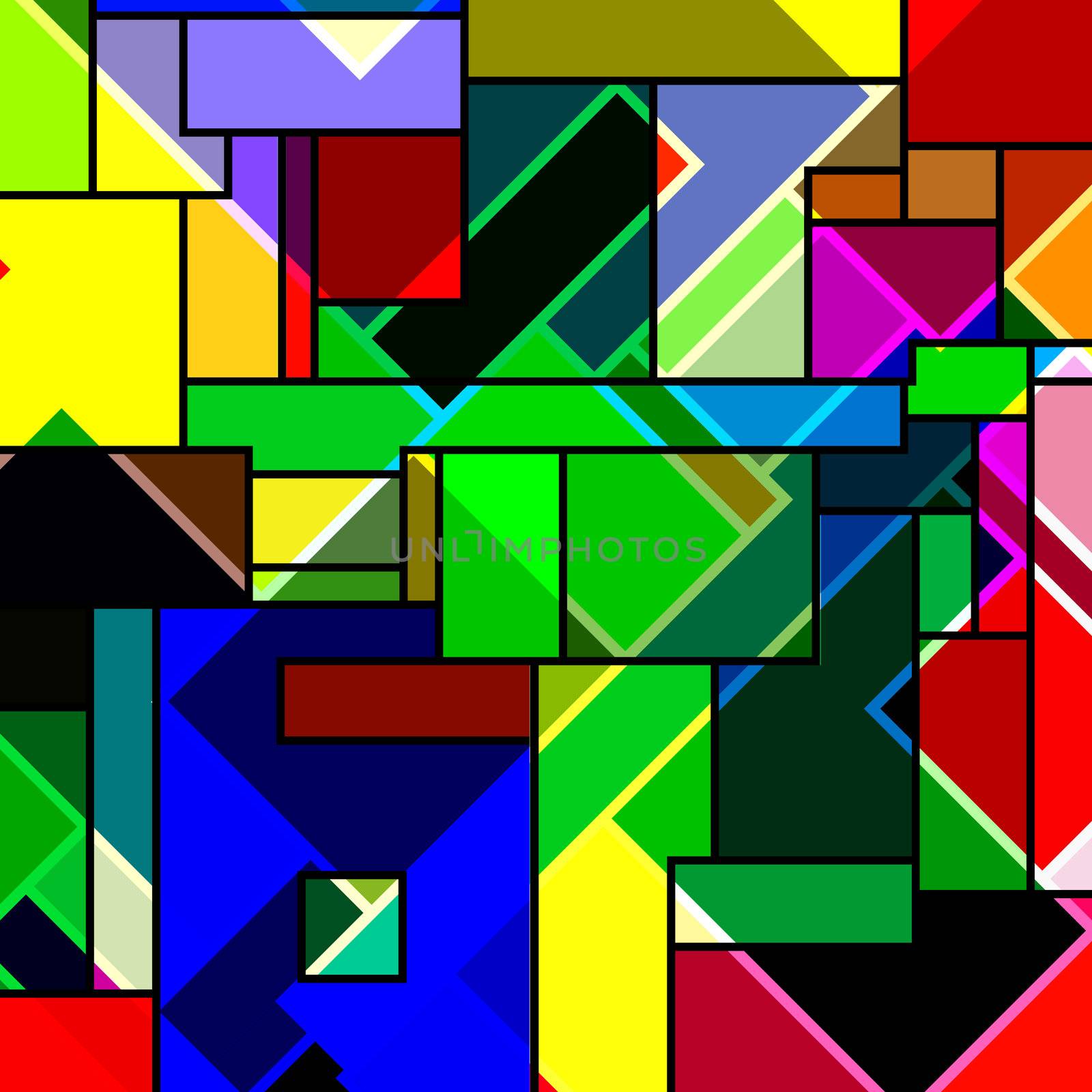 rectangular abstract pattern, vector art illustration