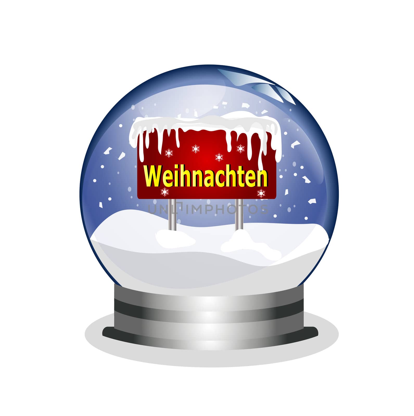 snowglobe with christmas sign