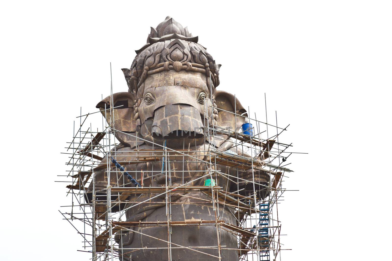 Construction,Ganesh hindu god in Thai temple by FrameAngel