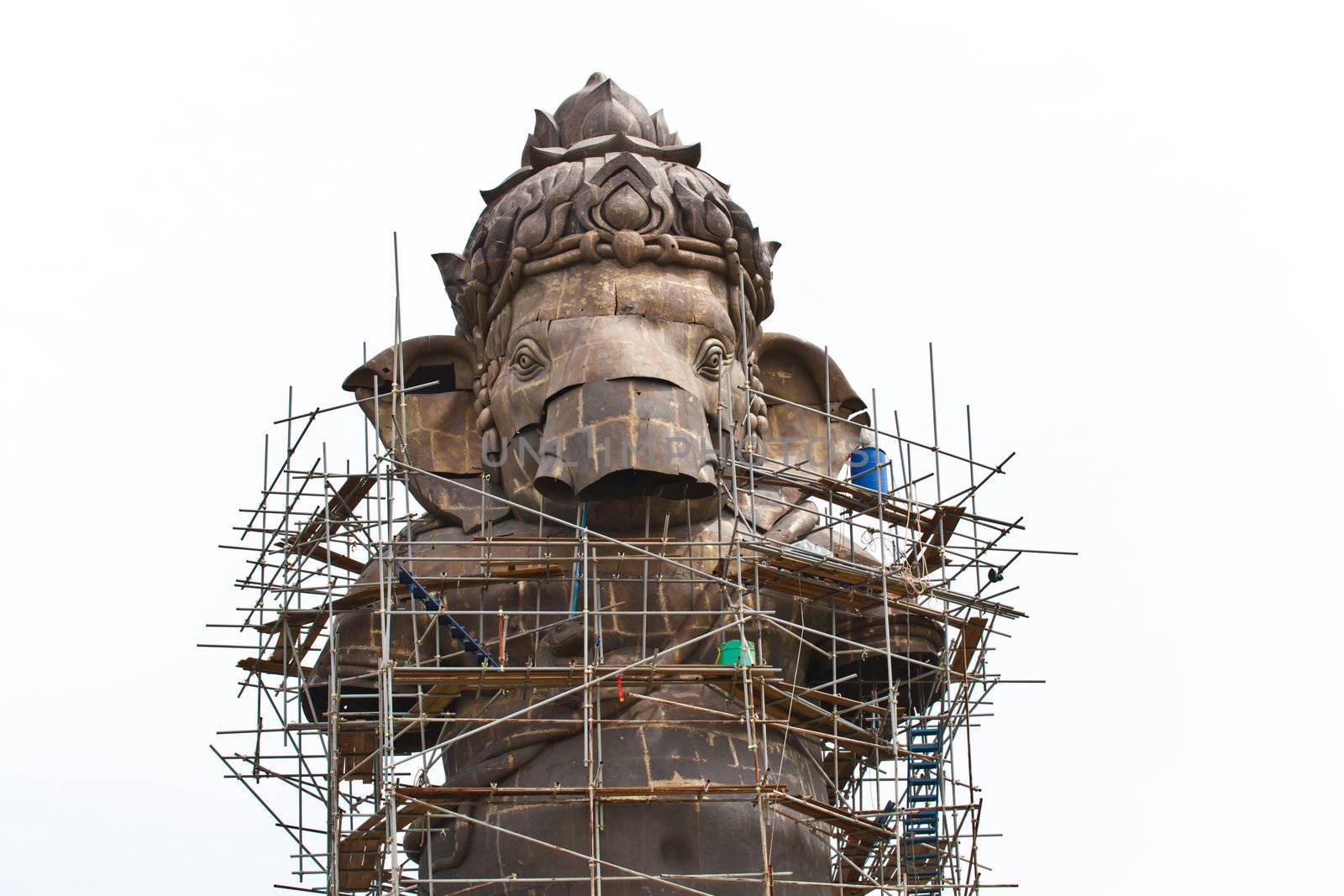Construction,Ganesh hindu god in Thai temple by FrameAngel