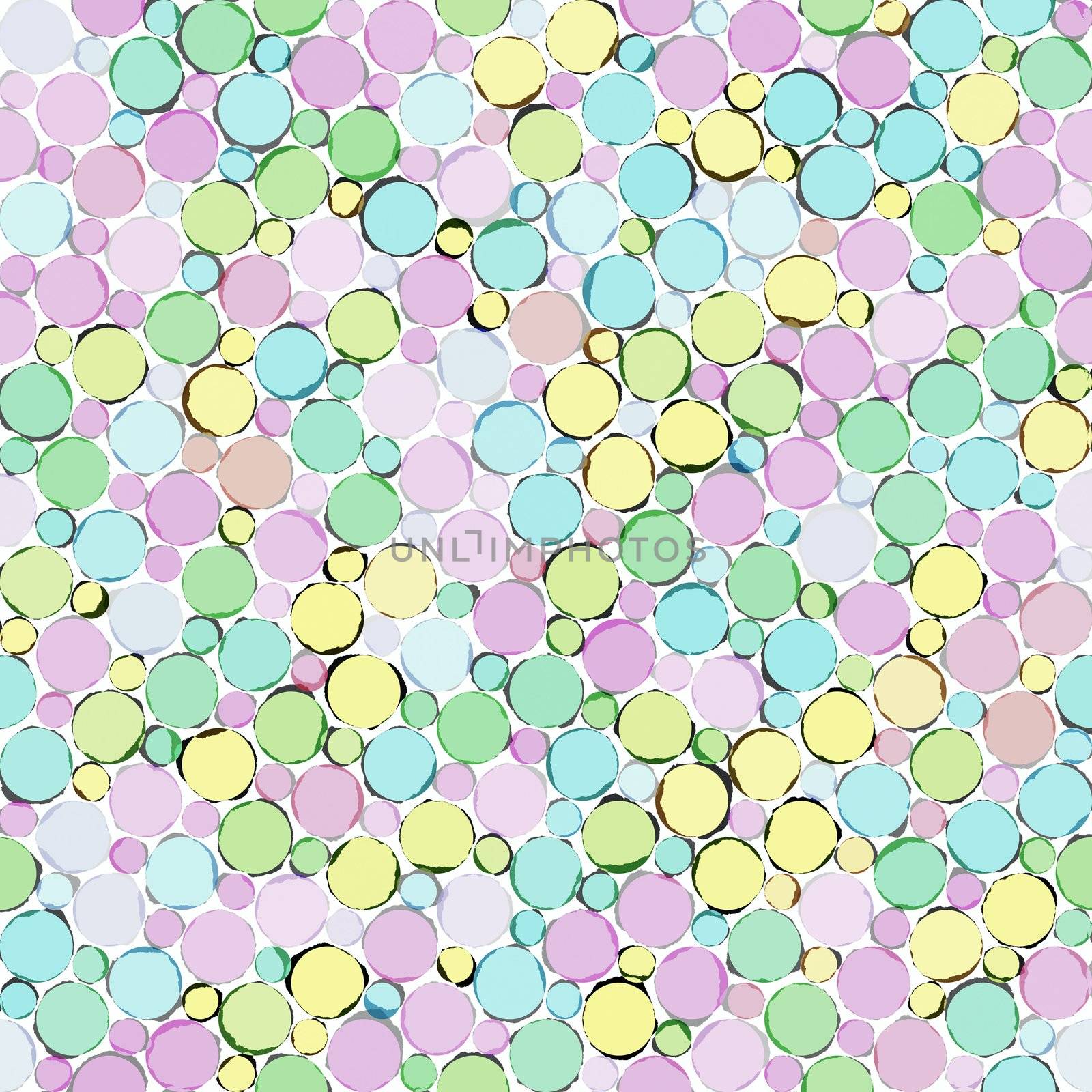 seamless texture of pastel color drawing rounds 