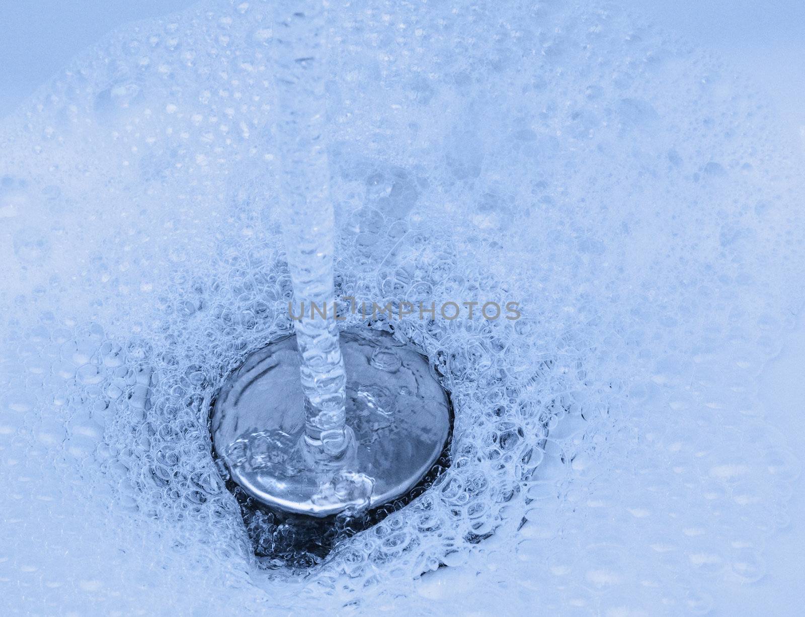 Blue Foam background, photo taken in a bathtube
