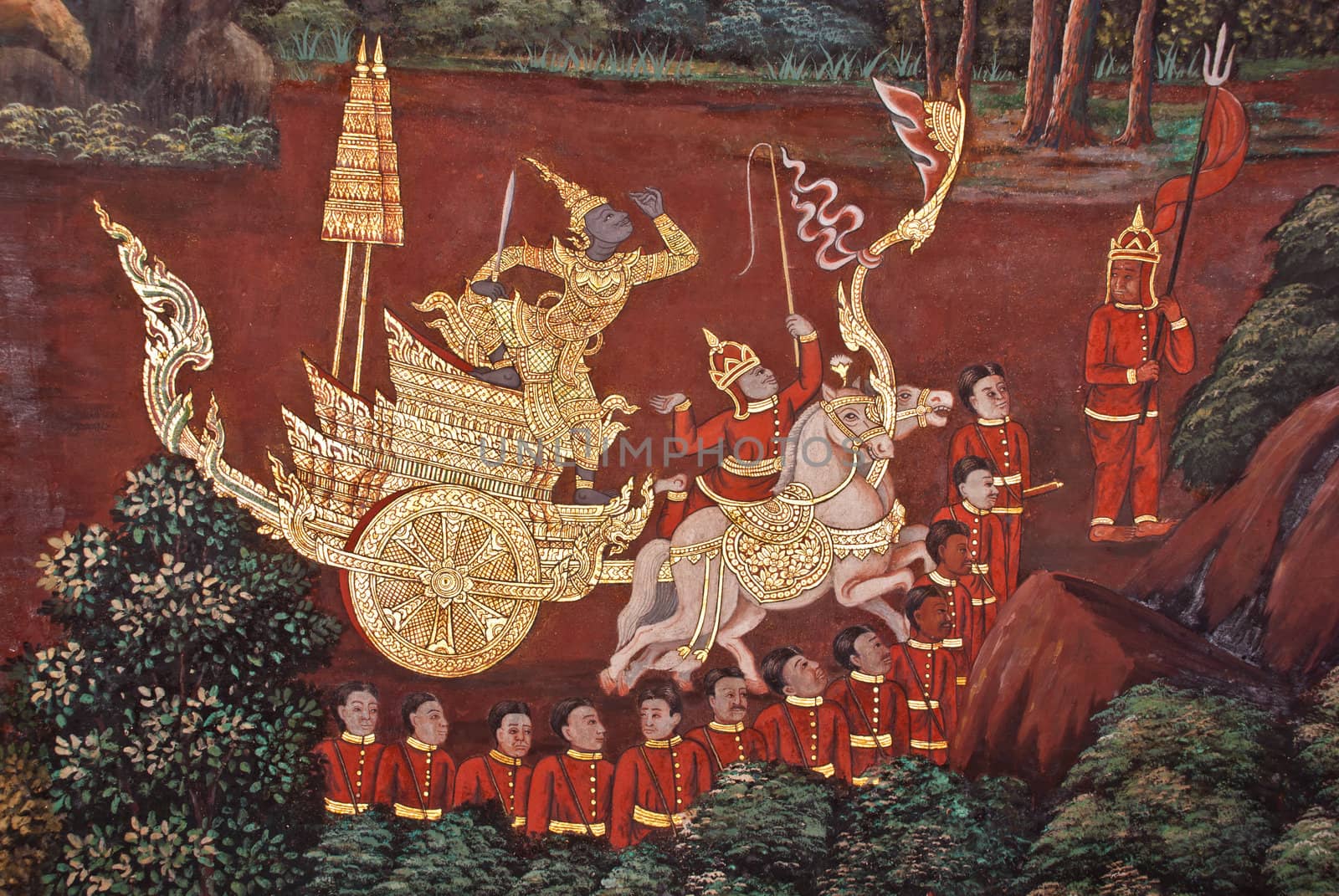 Thai temple mural by sasilsolutions