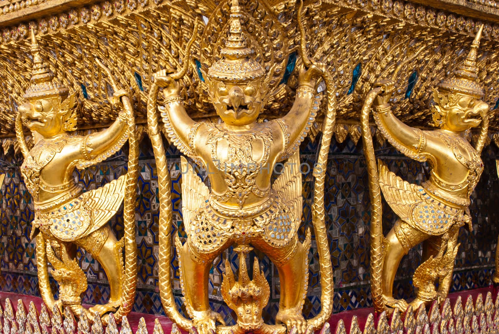 Golden Garuda at the grand palace, Bangkok, Thailand