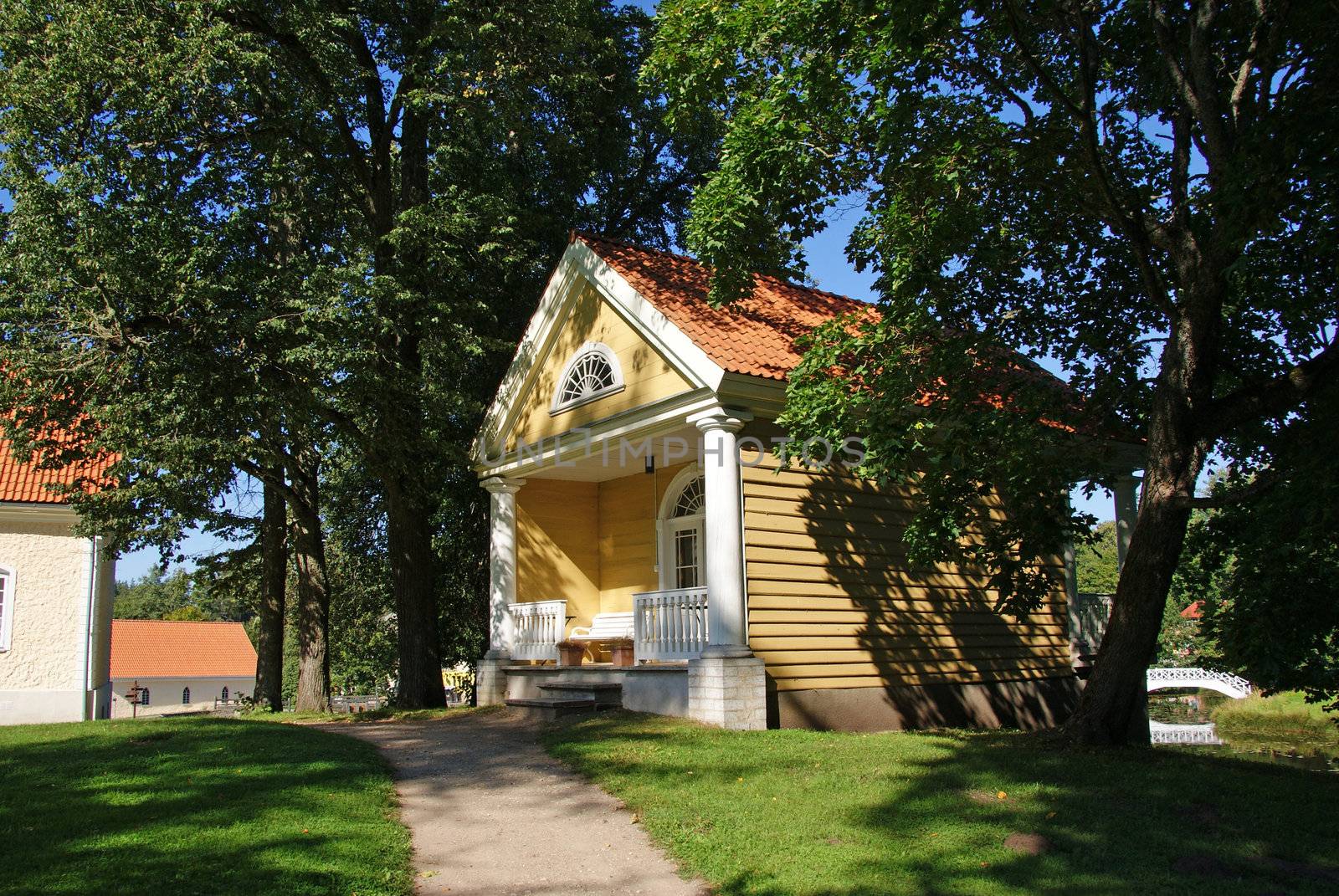 Holiday apartment of manor in an environment of trees