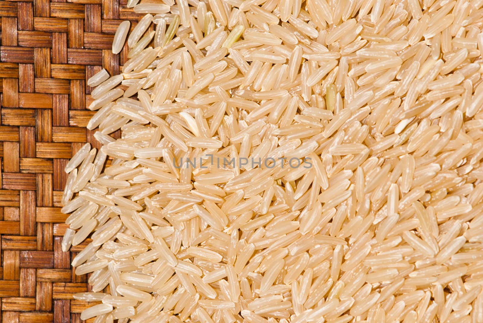 Close up shot of brown rice