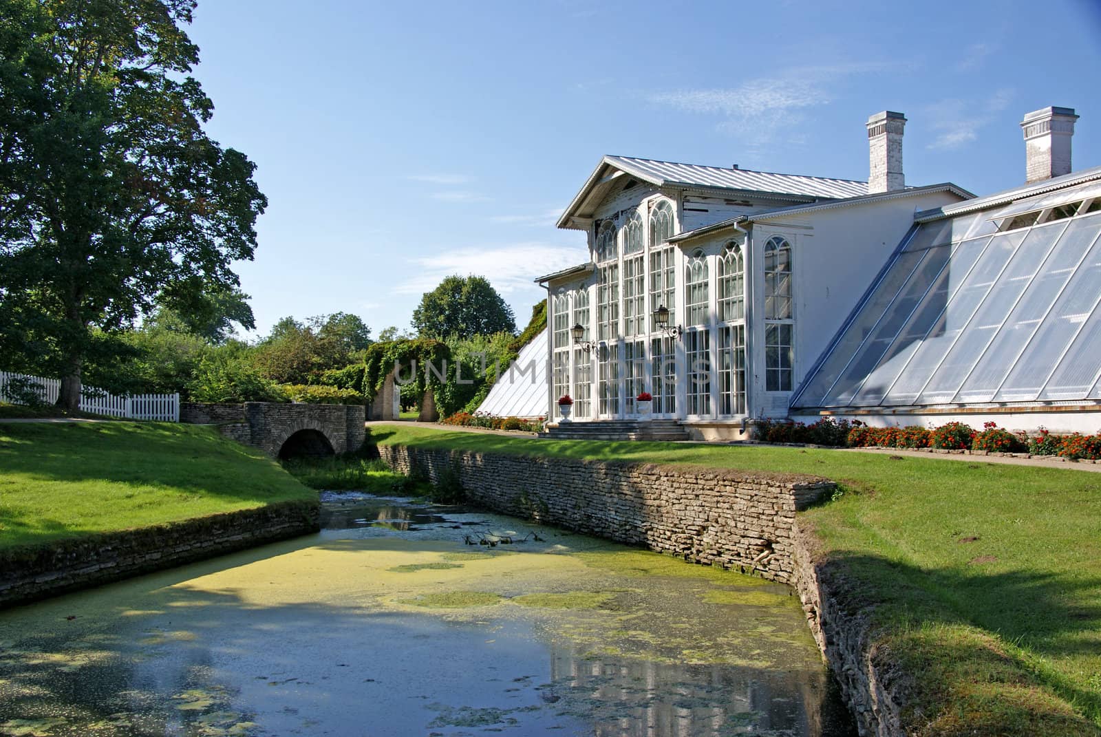 The beautiful house on coast of the channel