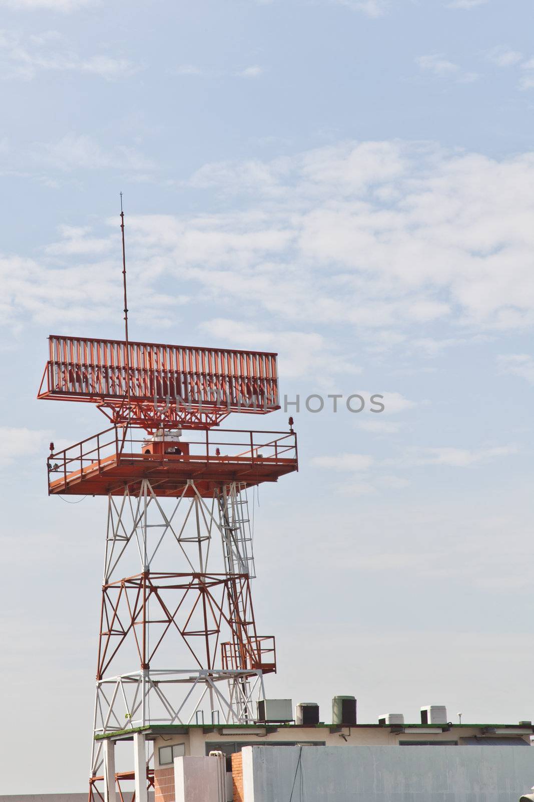 Radar, Satellite in morning sky