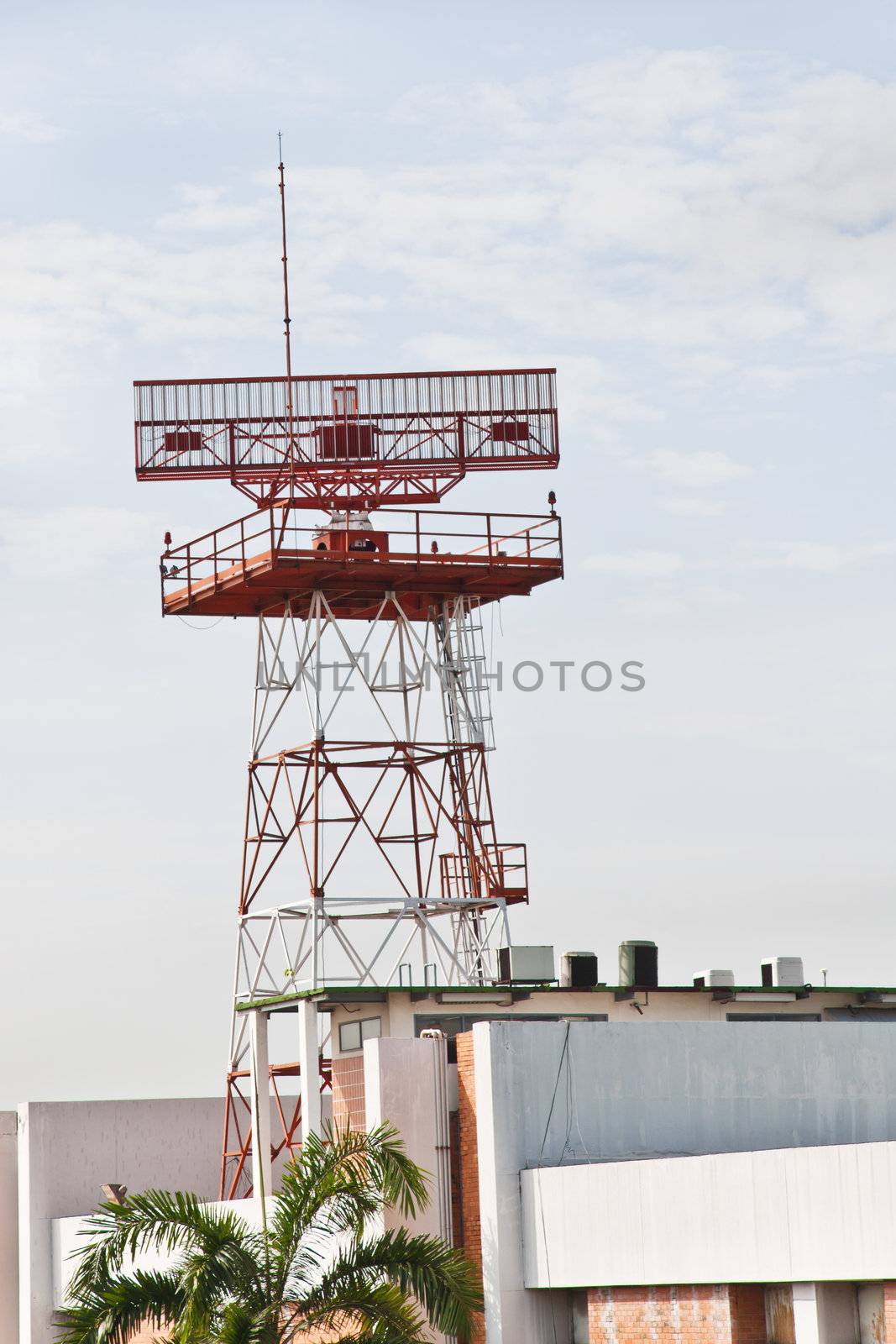 Radar, Satellite in morning sky by FrameAngel