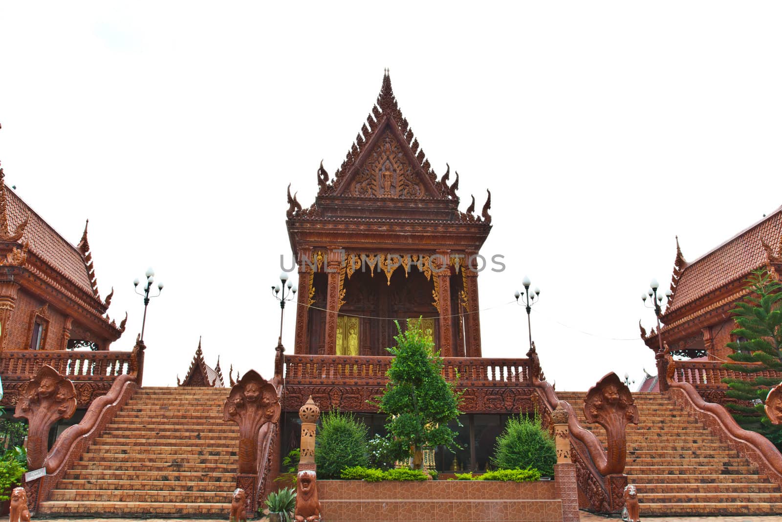 Ancient Thai temple, made from glazed tile