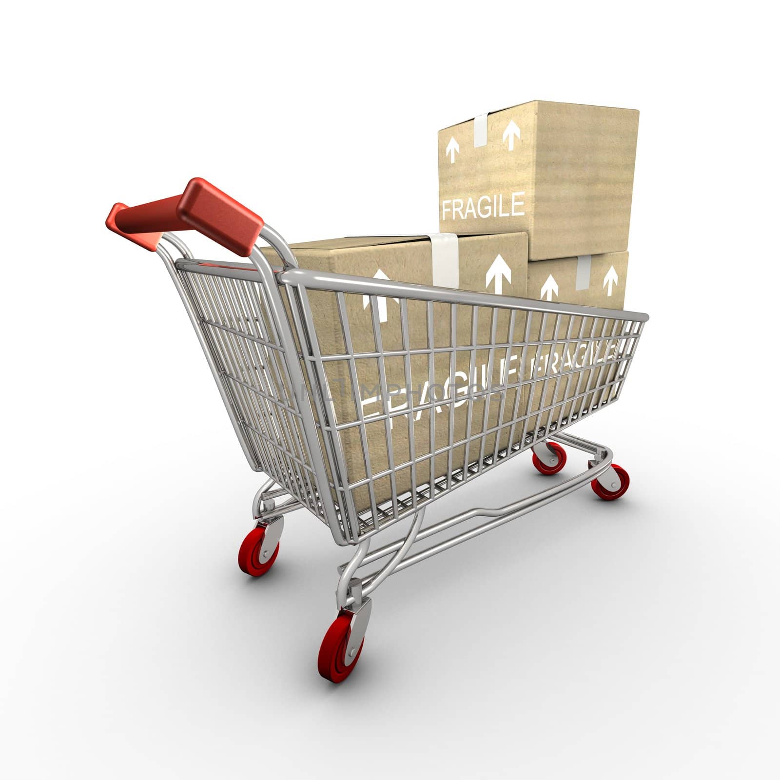 A shopping cart with boxes by ytjo