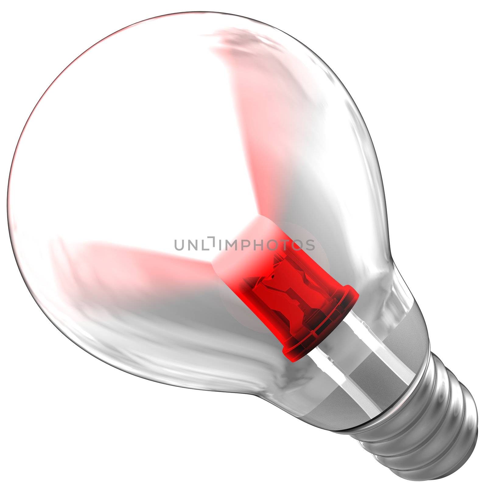 Light bulb composed by a red LED by ytjo