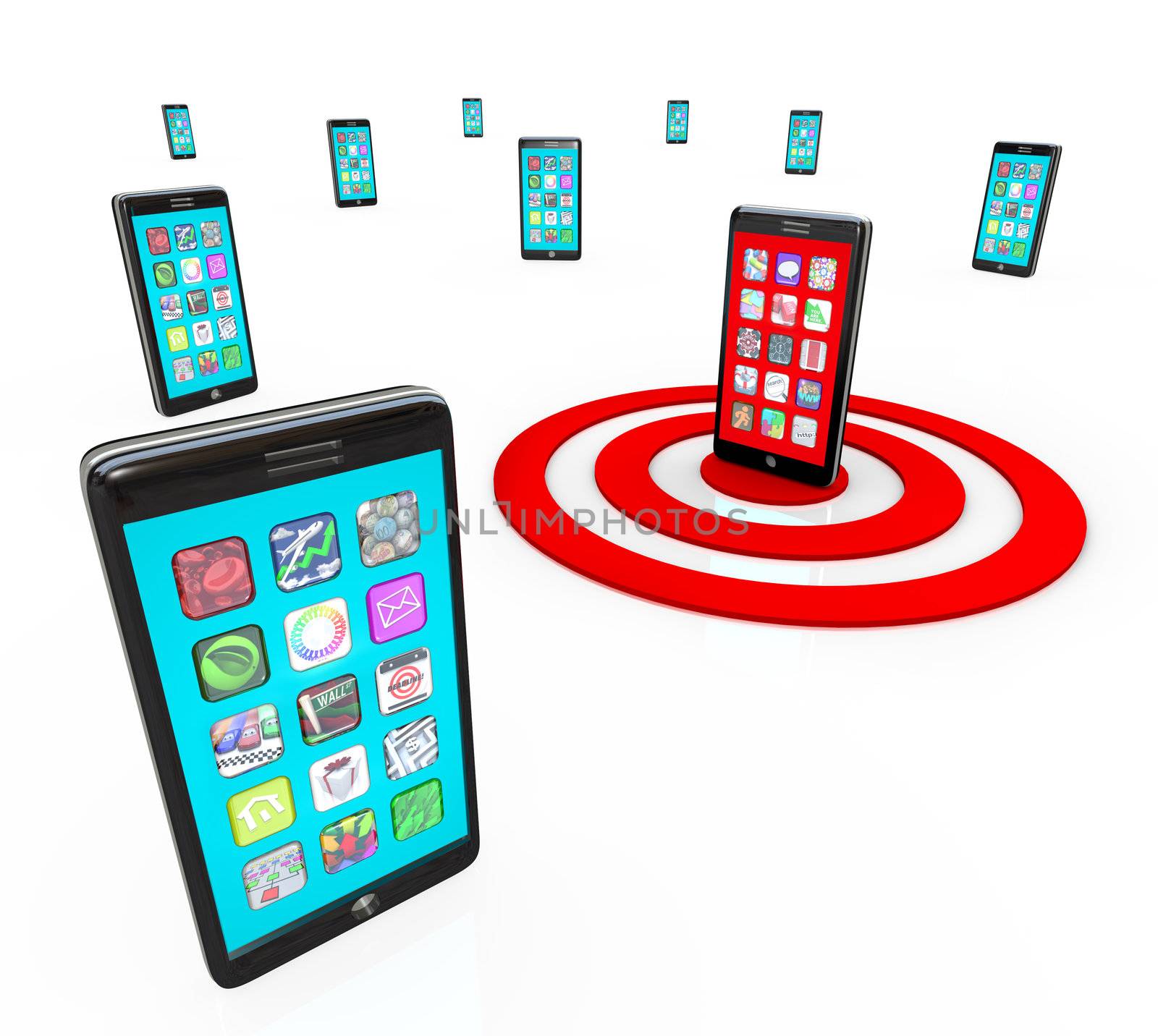 Targeted Smart Phone Application Icons for Apps by iQoncept