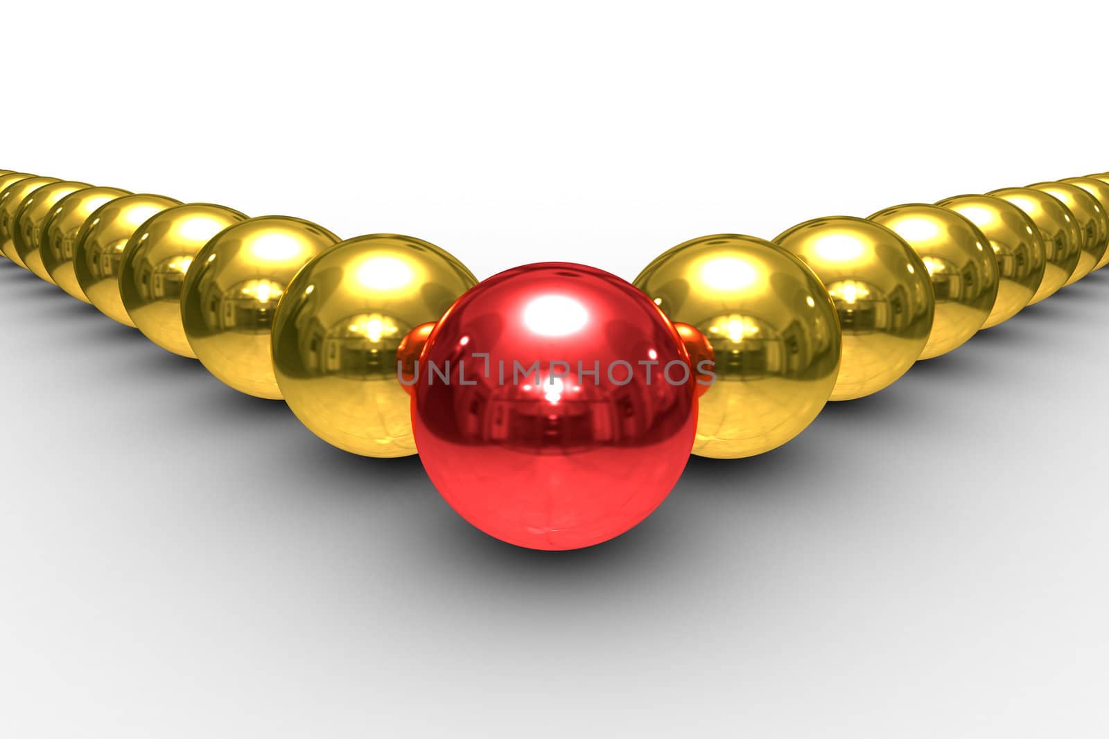 Conceptual image of teamwork. Isolated 3D image.