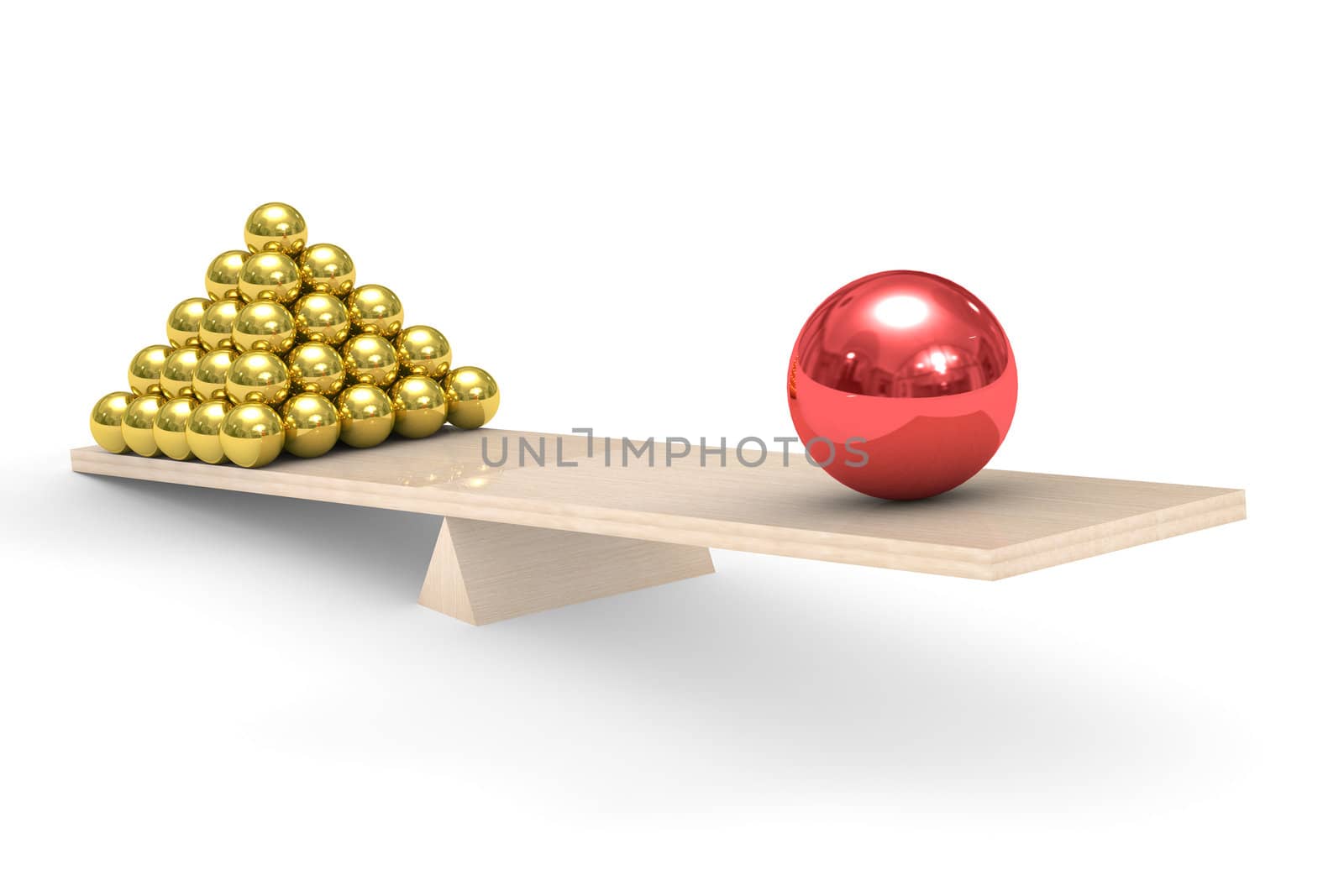 leadership concept on white background. Isolated 3D image
