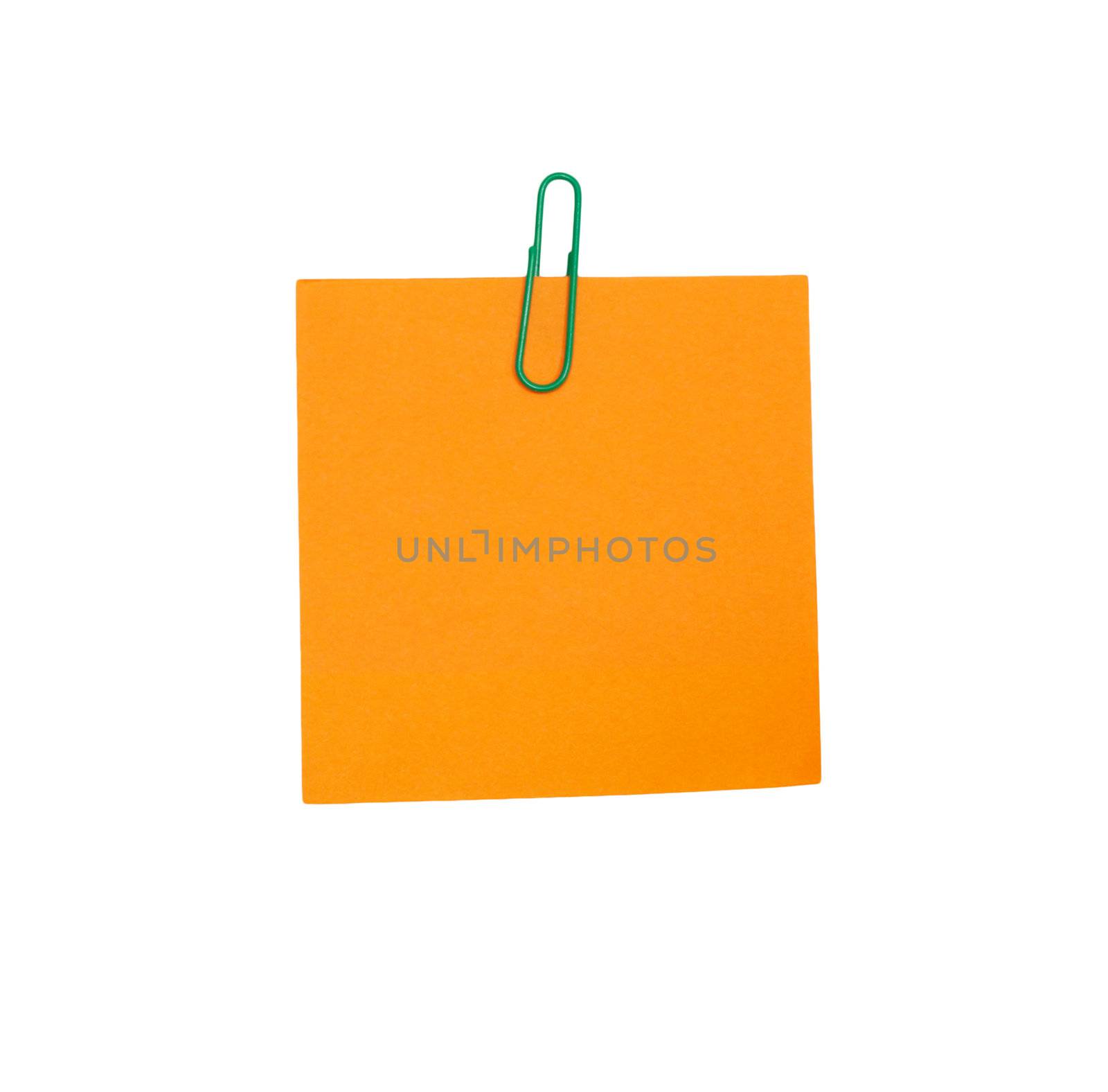 Orange blank paper 