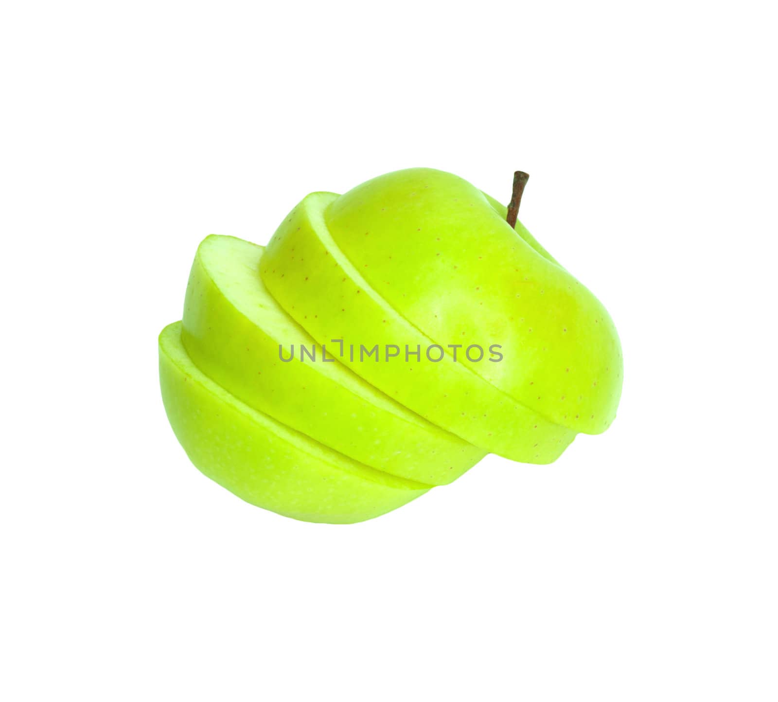 green apple isolated on white 