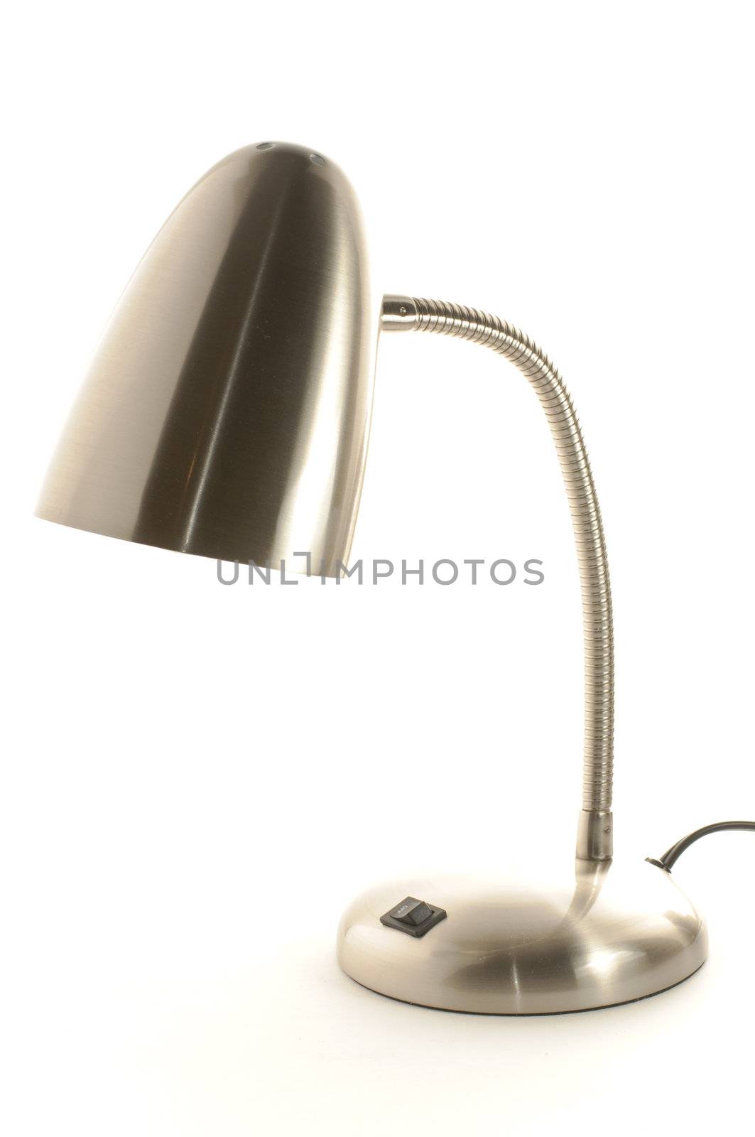 Stainless steel lamp isolated on white