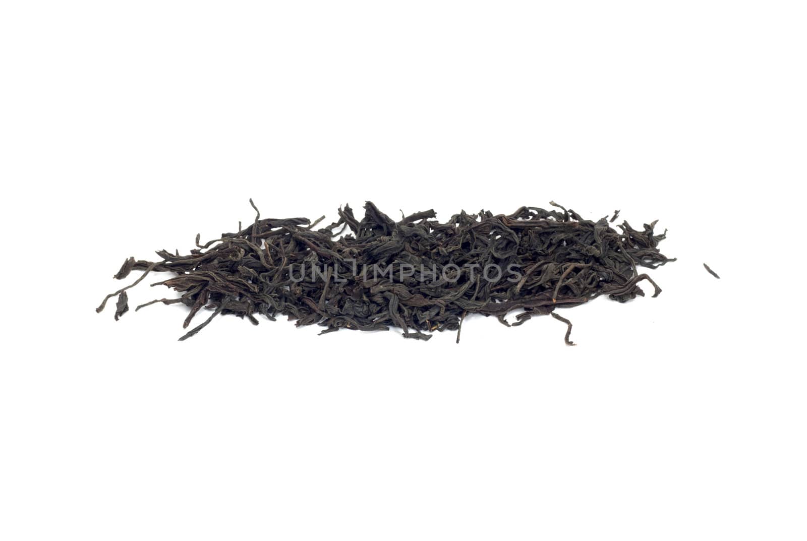 black tea on a white background 