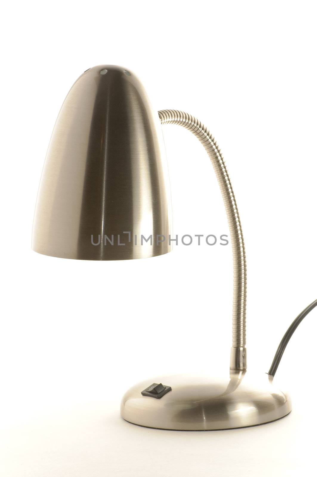 Stainless steel lamp isolated on white