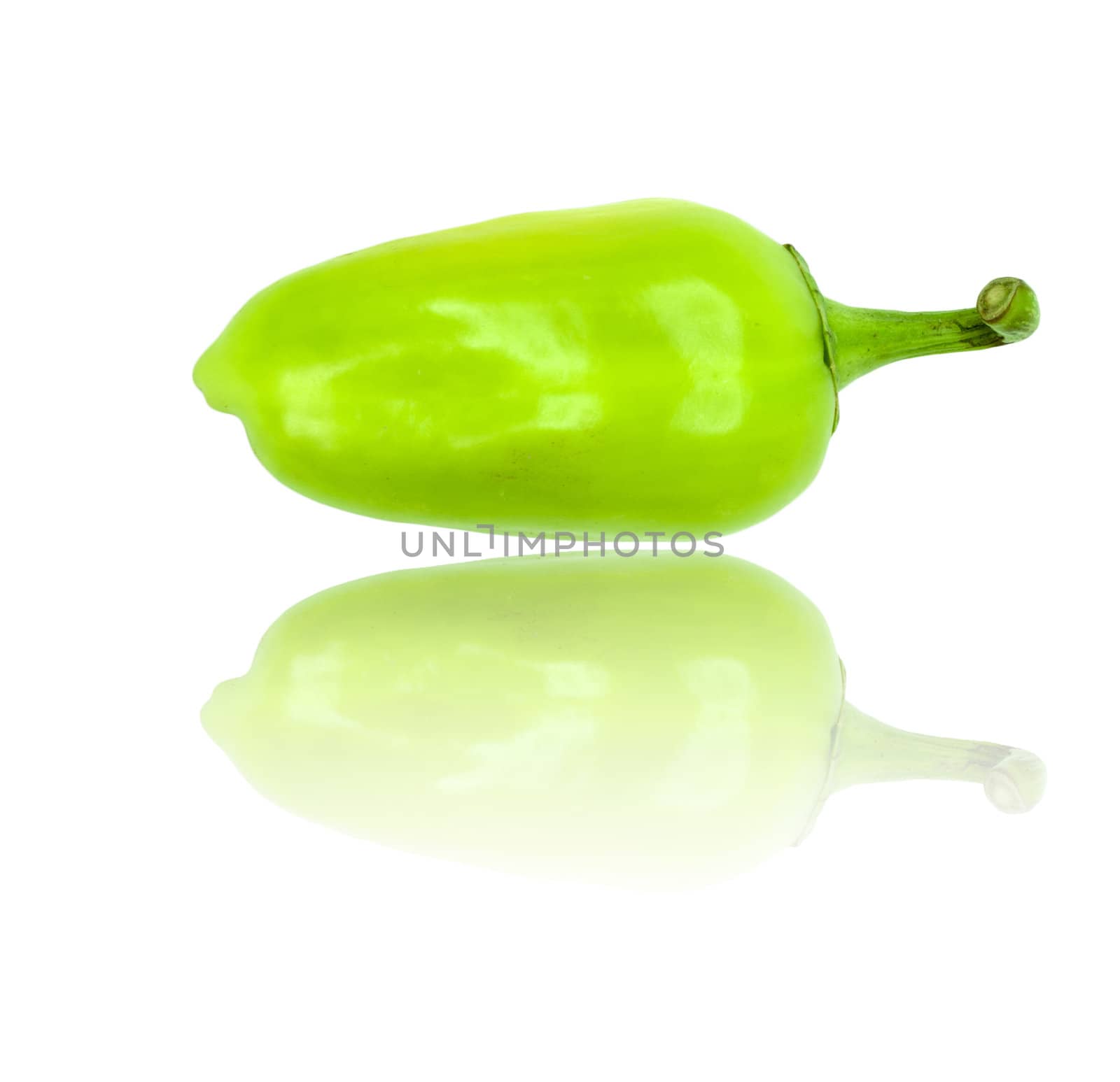Green Pepper isolated on white background 