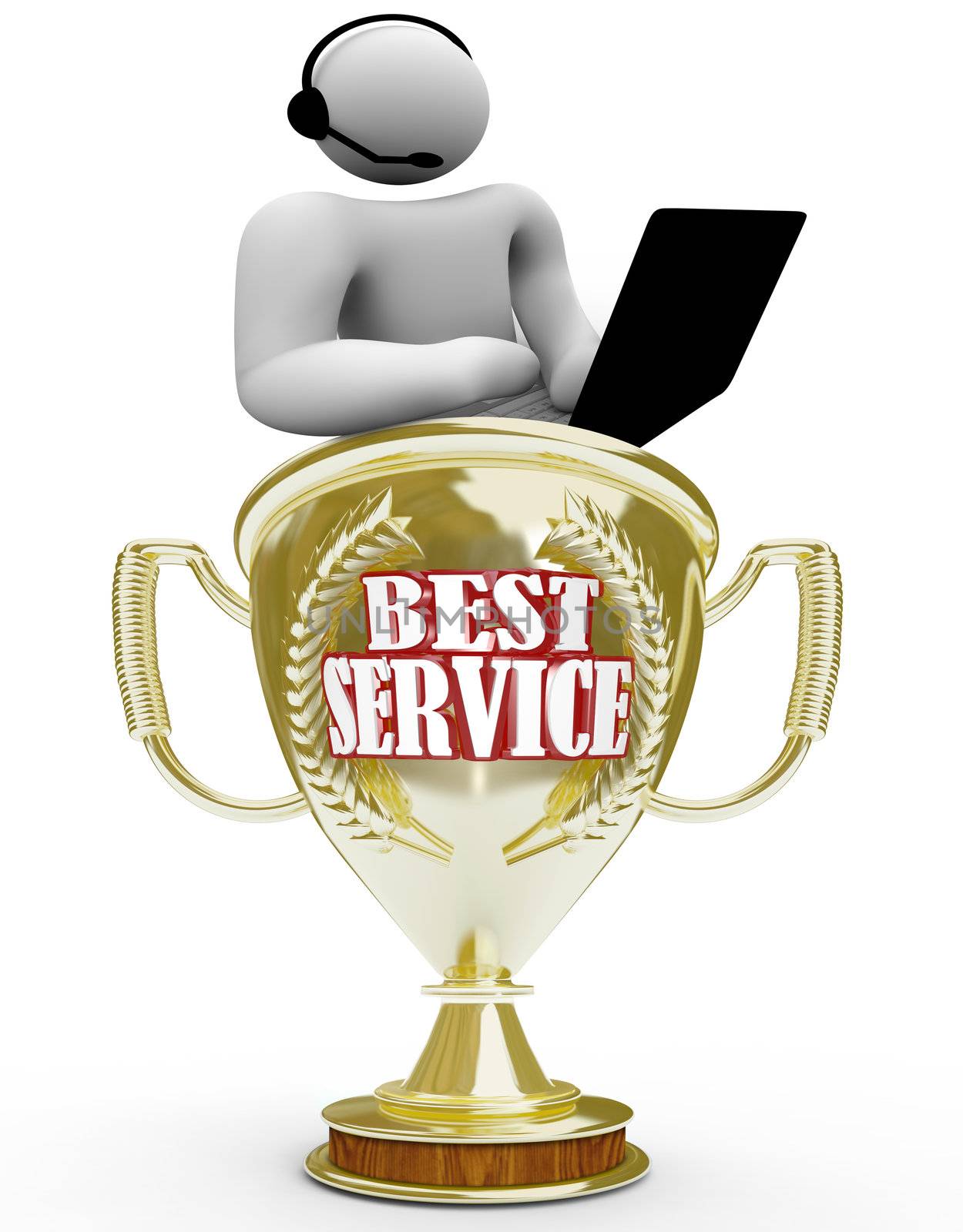 Customer Service Trophy - Award for Best Support and Assistance by iQoncept