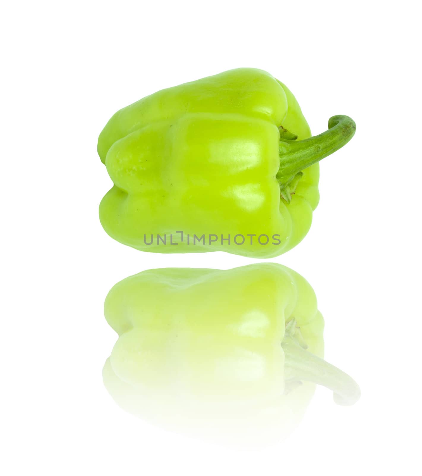 Green Pepper isolated on white background 