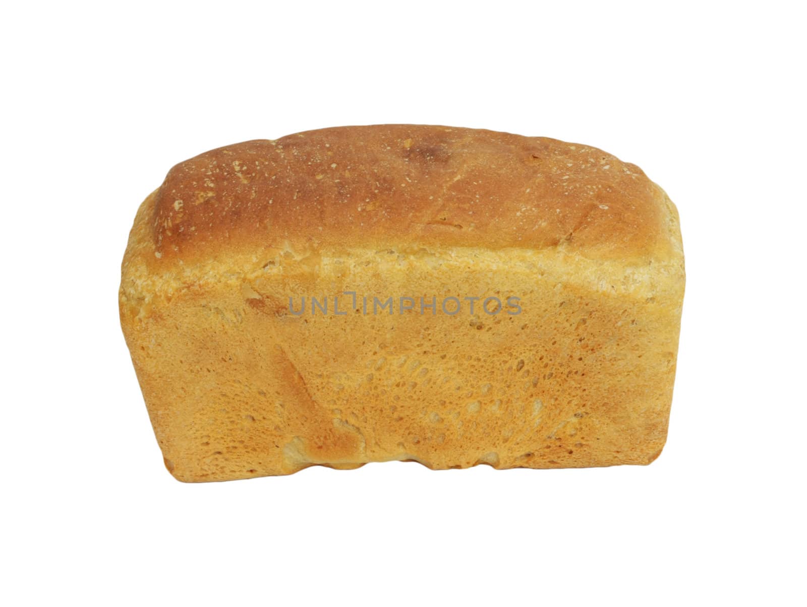 White bread loaf isolated on white background 