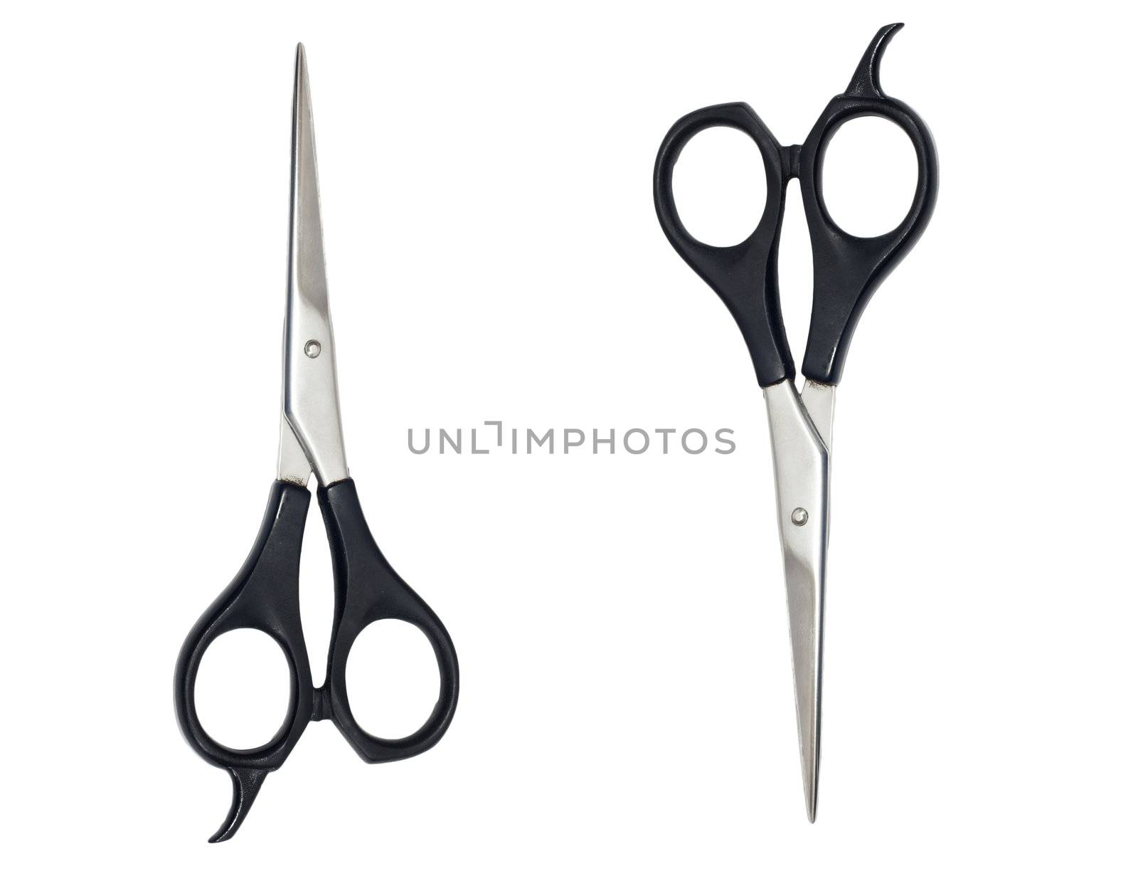 Professional Haircutting Scissors. Studio isolation on white.  by schankz