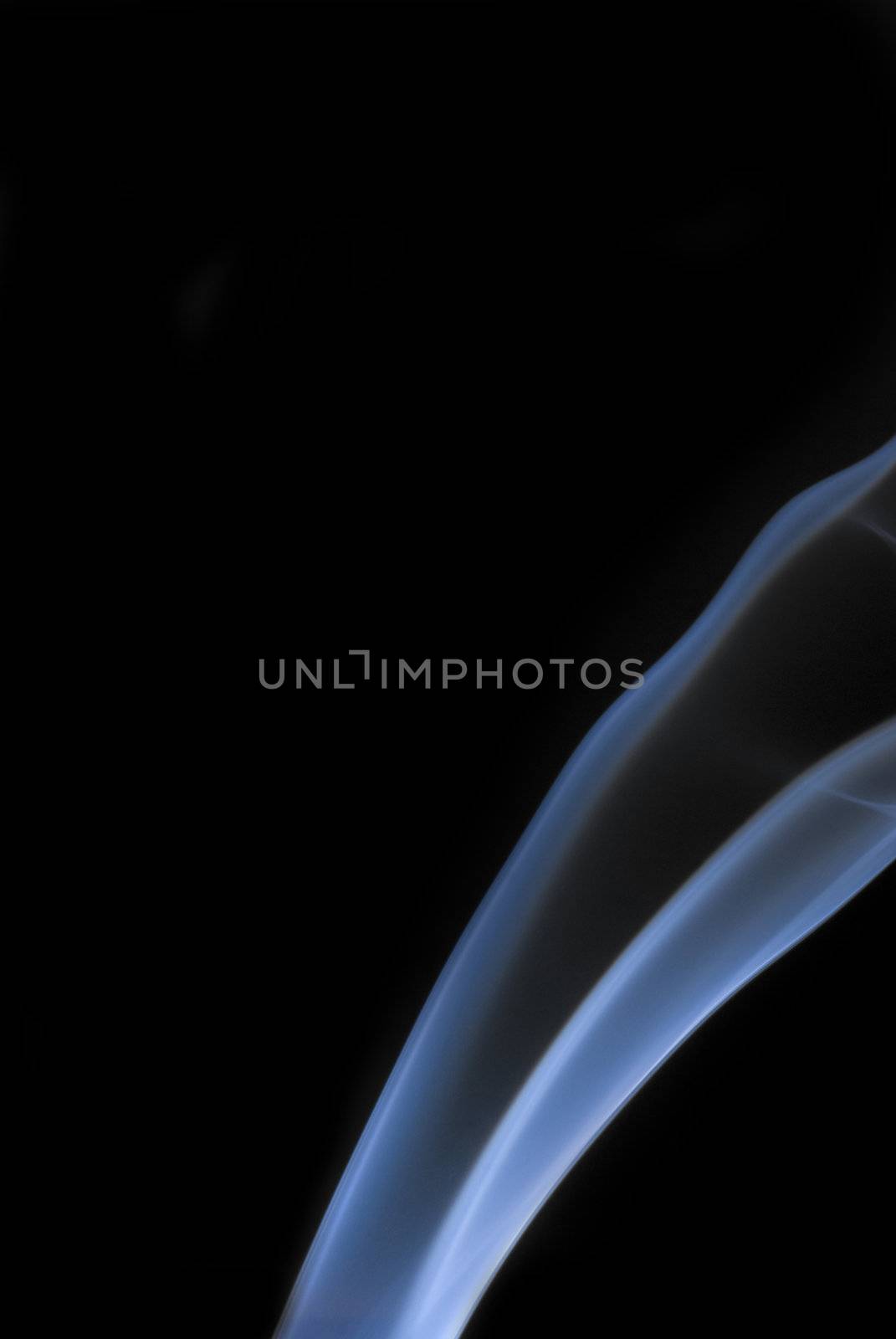 blue smoke in black background