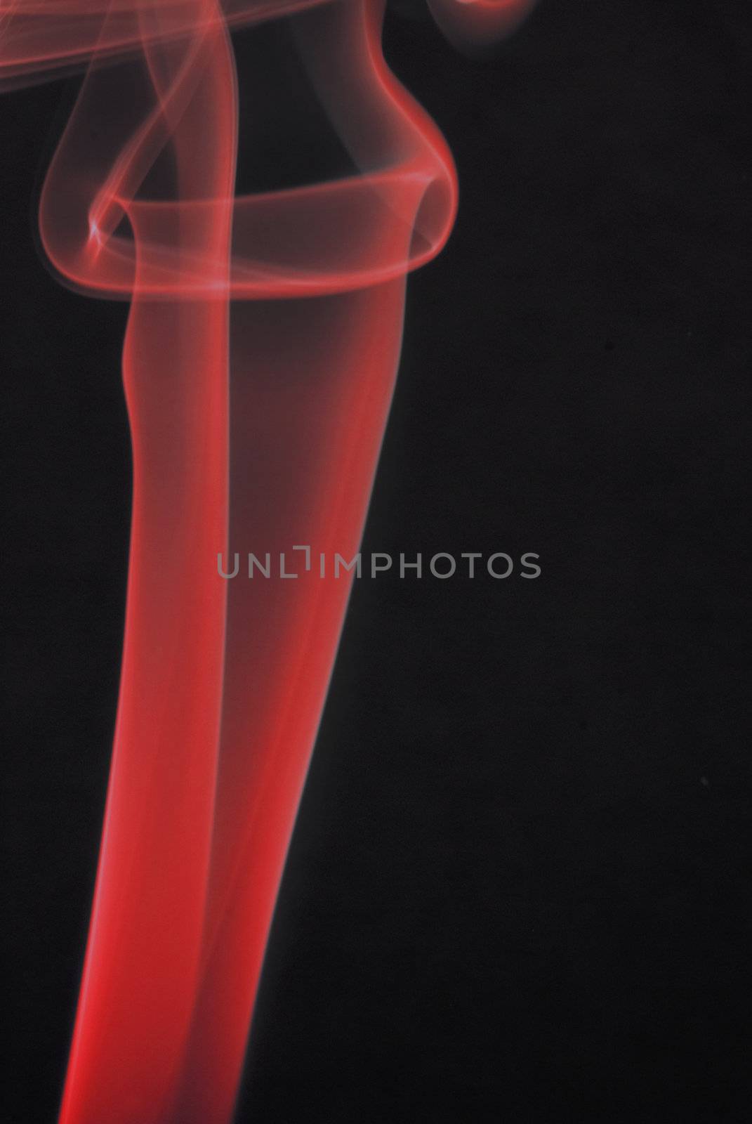 red smoke in black background