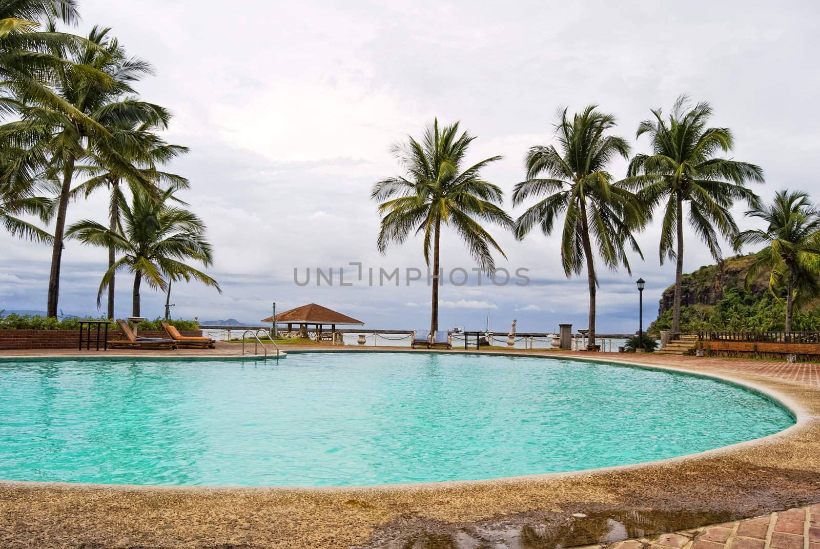 Swimming pool at the Caylabne Resort in Cavite, Philippines