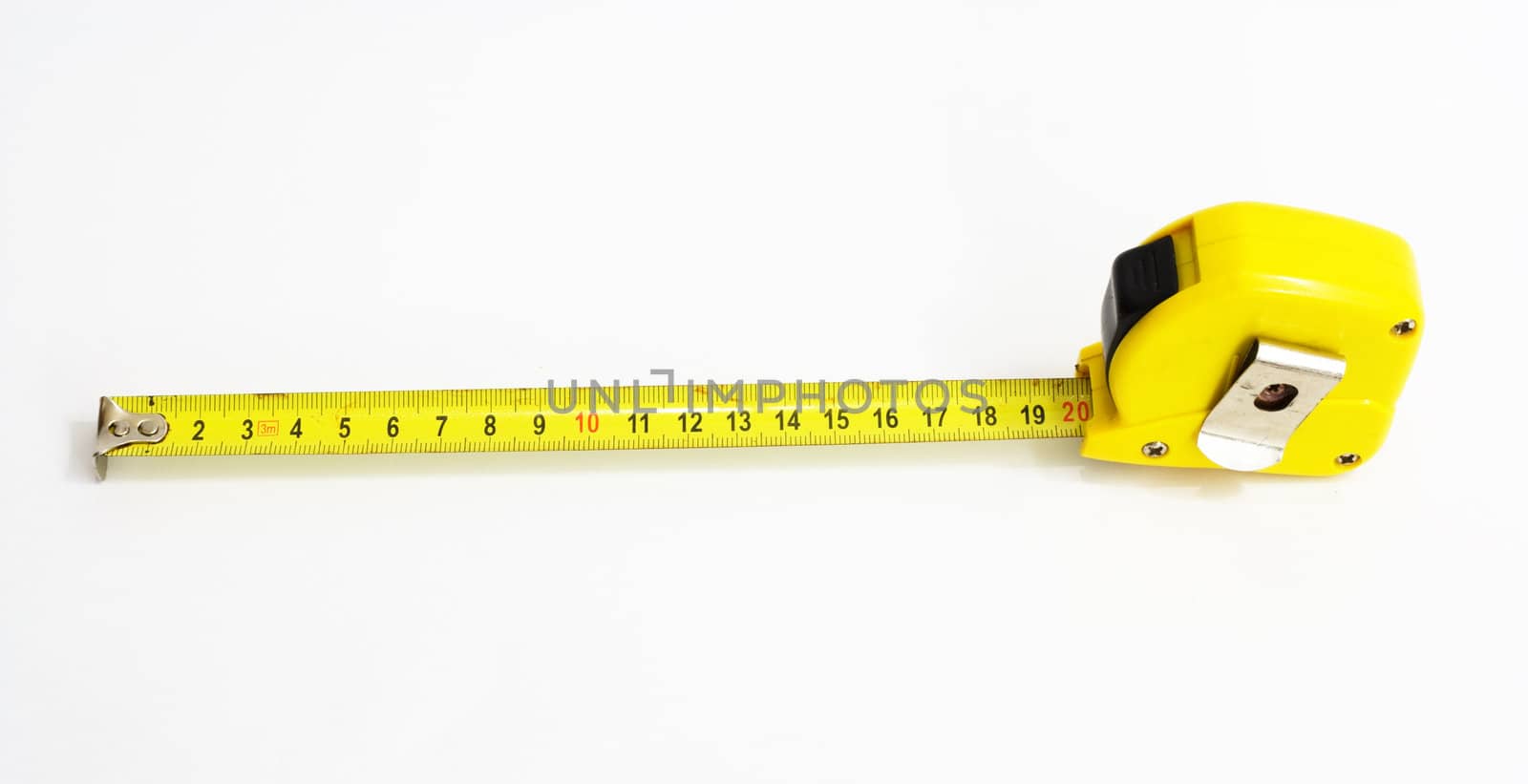 20 Meter - metering measuring tape, white Background 