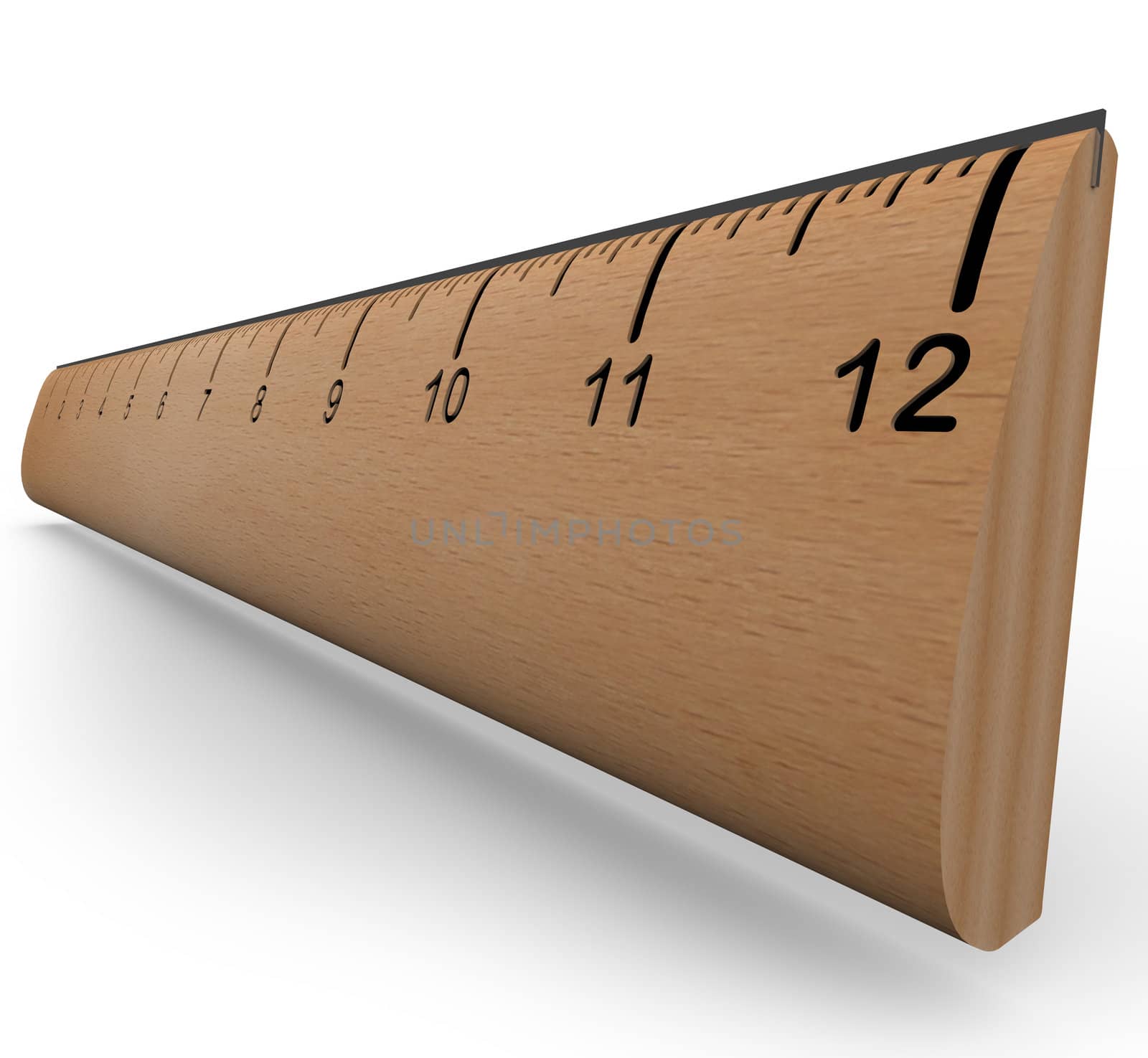 Wooden Ruler to Measure an Object in Experiment or Research by iQoncept