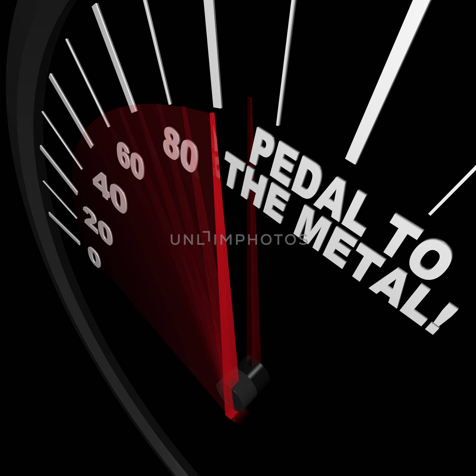 Speedometer - Pedal to the Metal Faster to Reach Goal by iQoncept