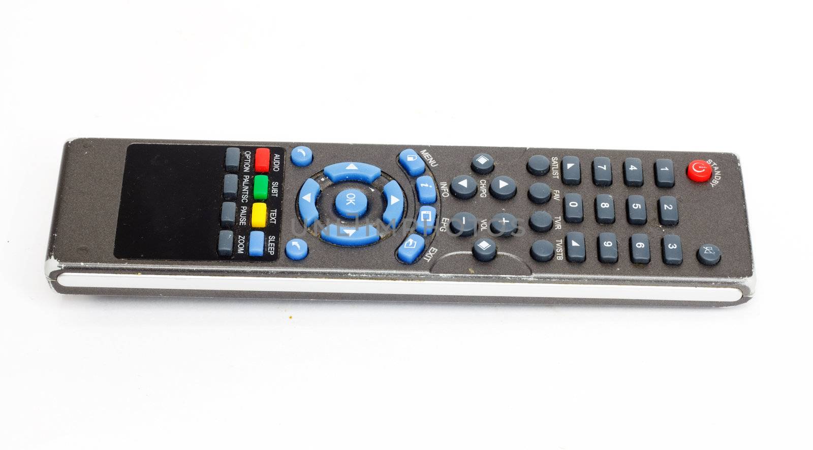 remote control isolate don white - front view 