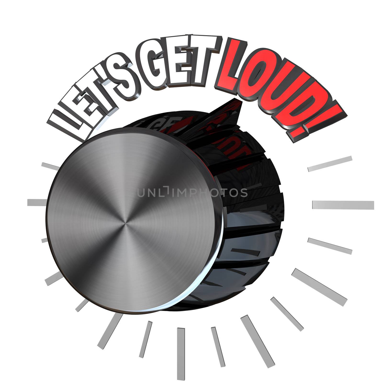 Let's Get Loud Volume Knob Turned to Highest Level by iQoncept