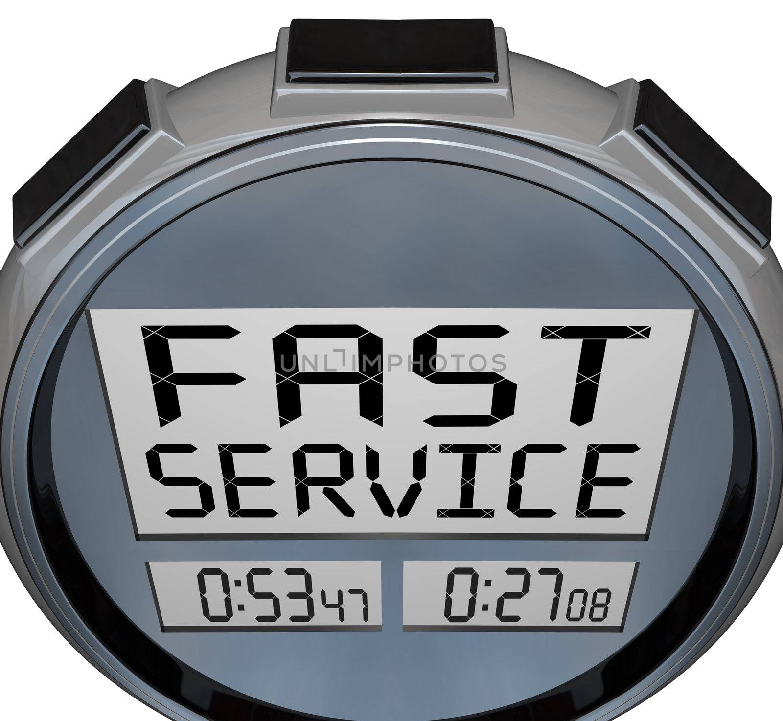 Fast Service - Words on Stopwatch for Customer Support by iQoncept