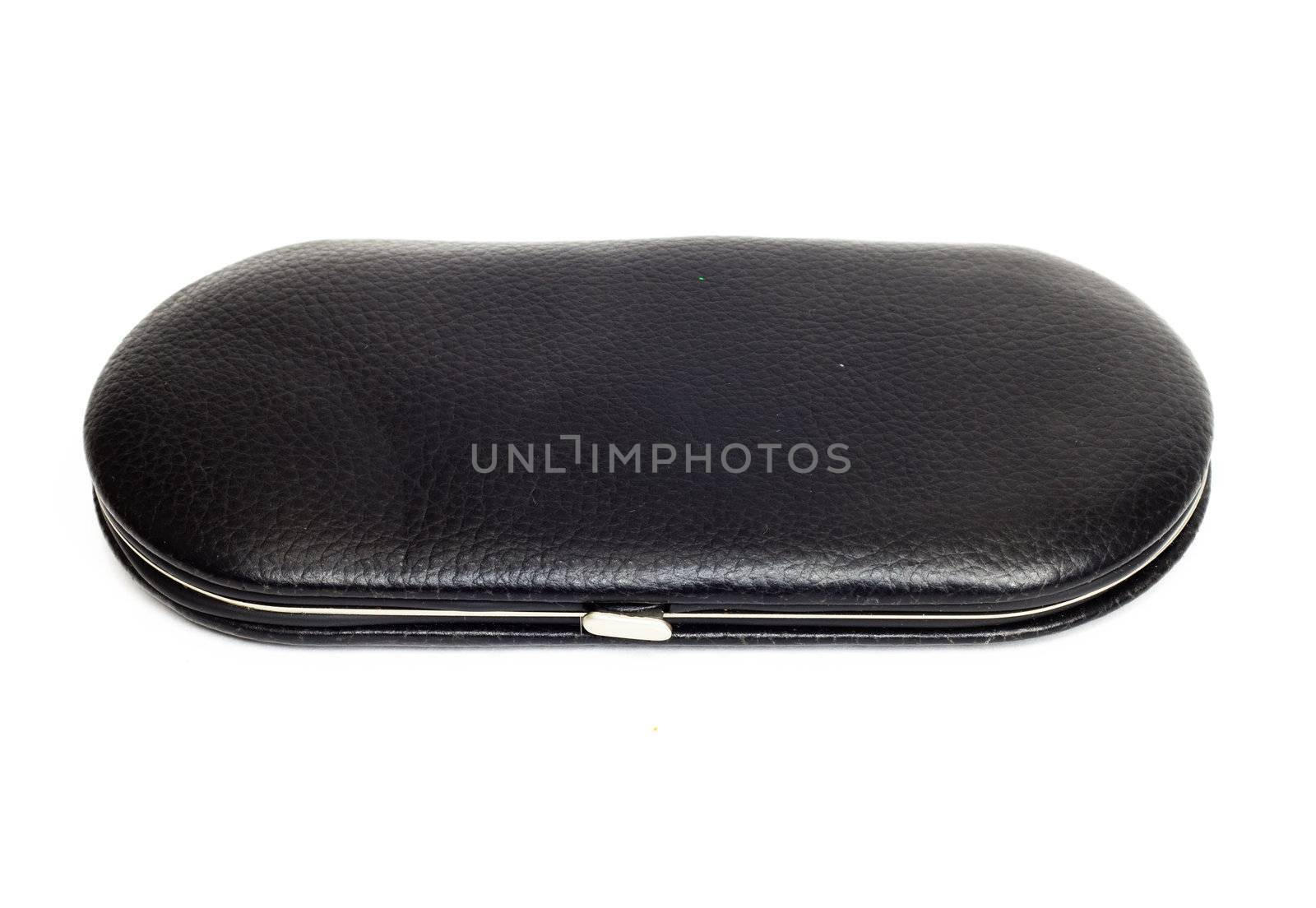 Leather manicure case isolated on white.  by schankz