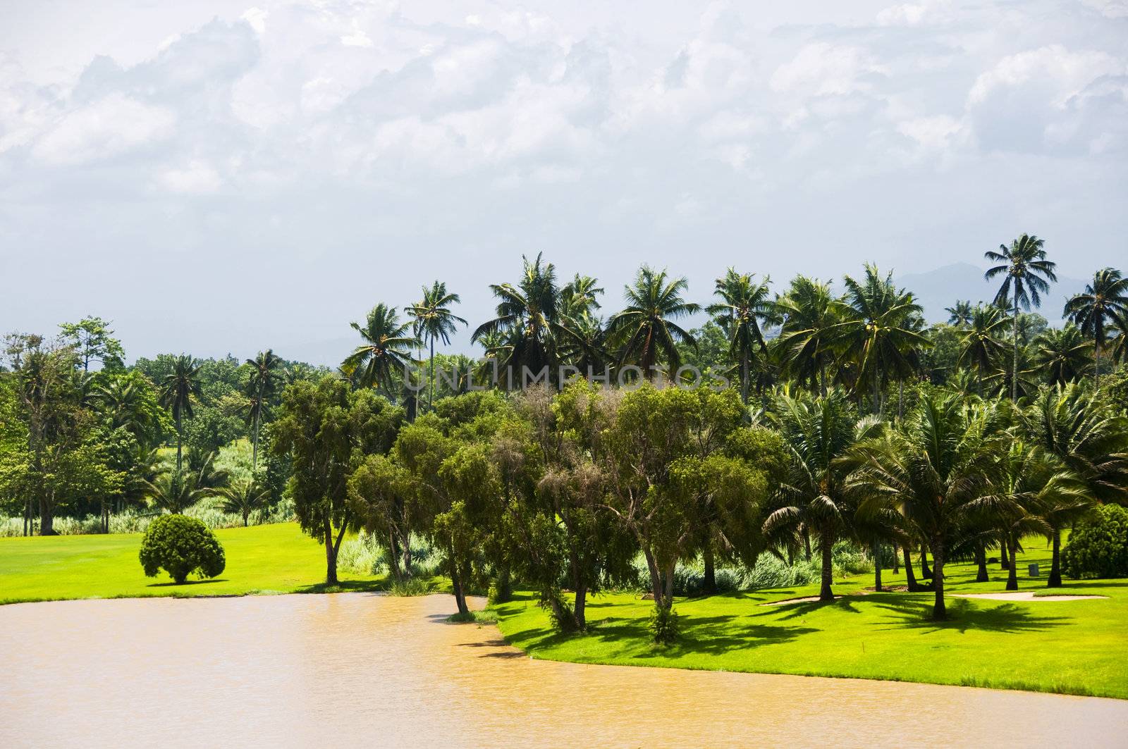 A beautiful golf course in the Philippines