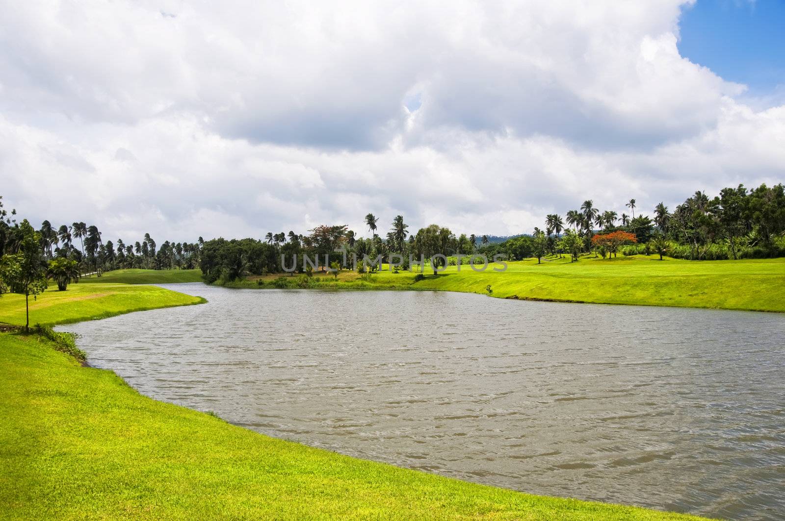 A beautiful golf course in the Philippines
