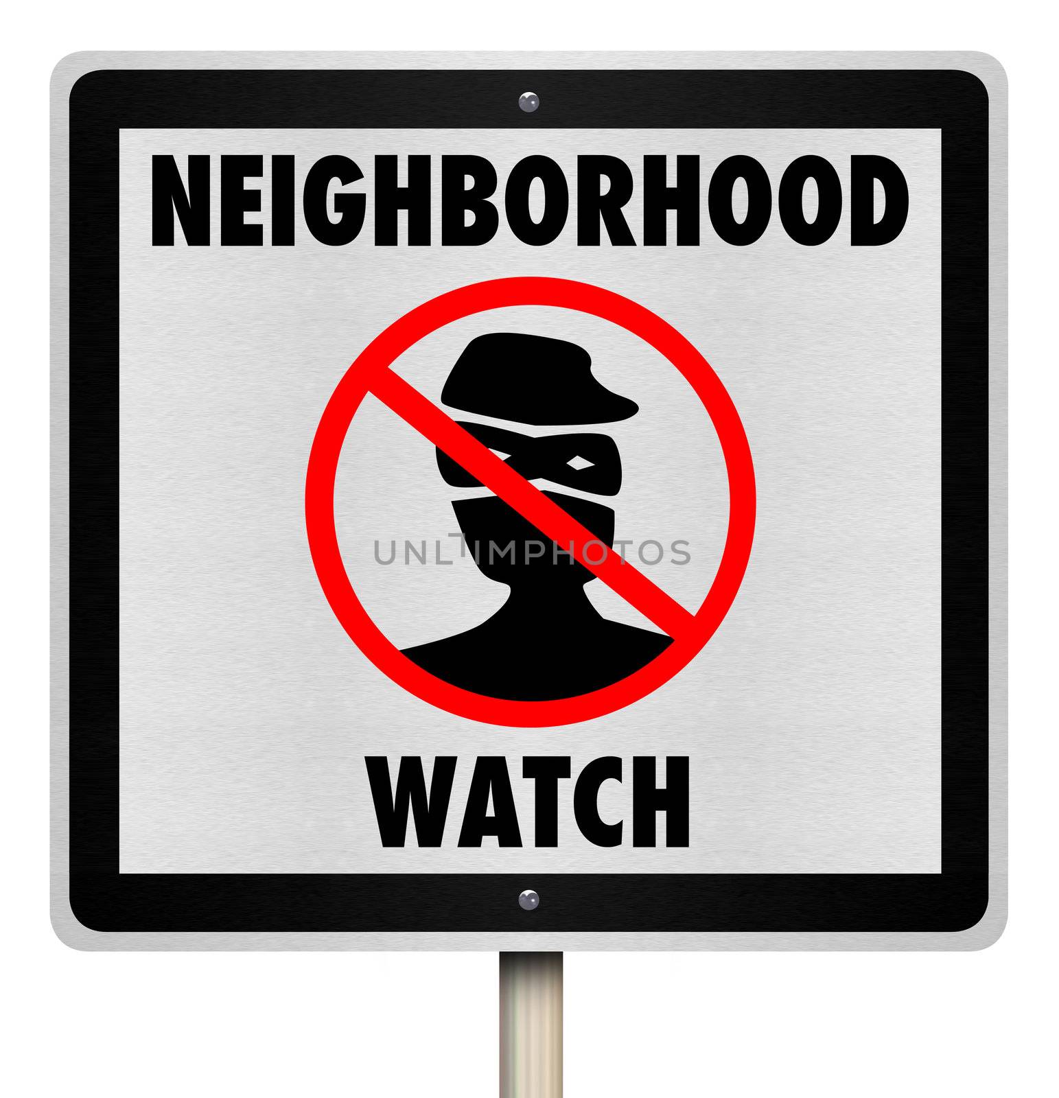 Neighborhood Watch SIgn Isolated on White by iQoncept