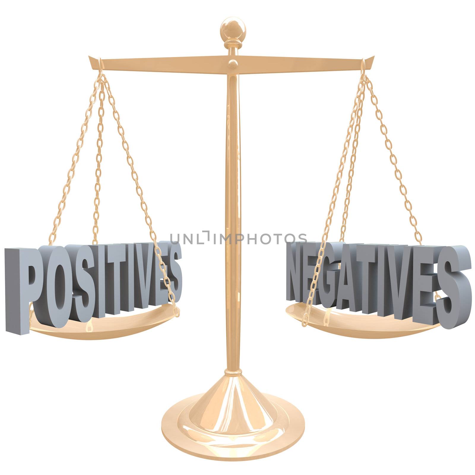 Weighing Positives and Negatives - Choices on Scale by iQoncept